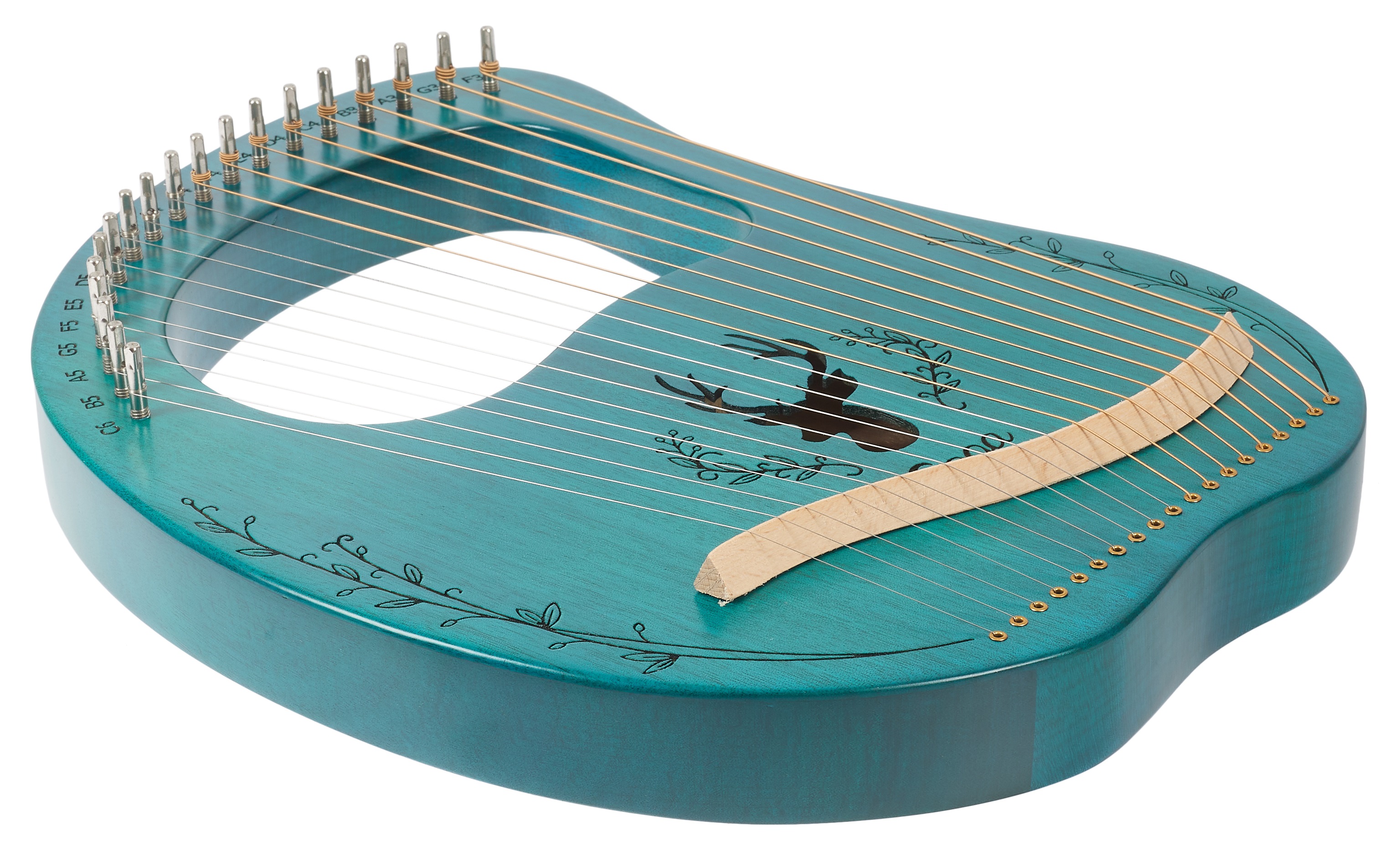 Cega Lyre Harp 19 Strings Blue (obrázek 3)