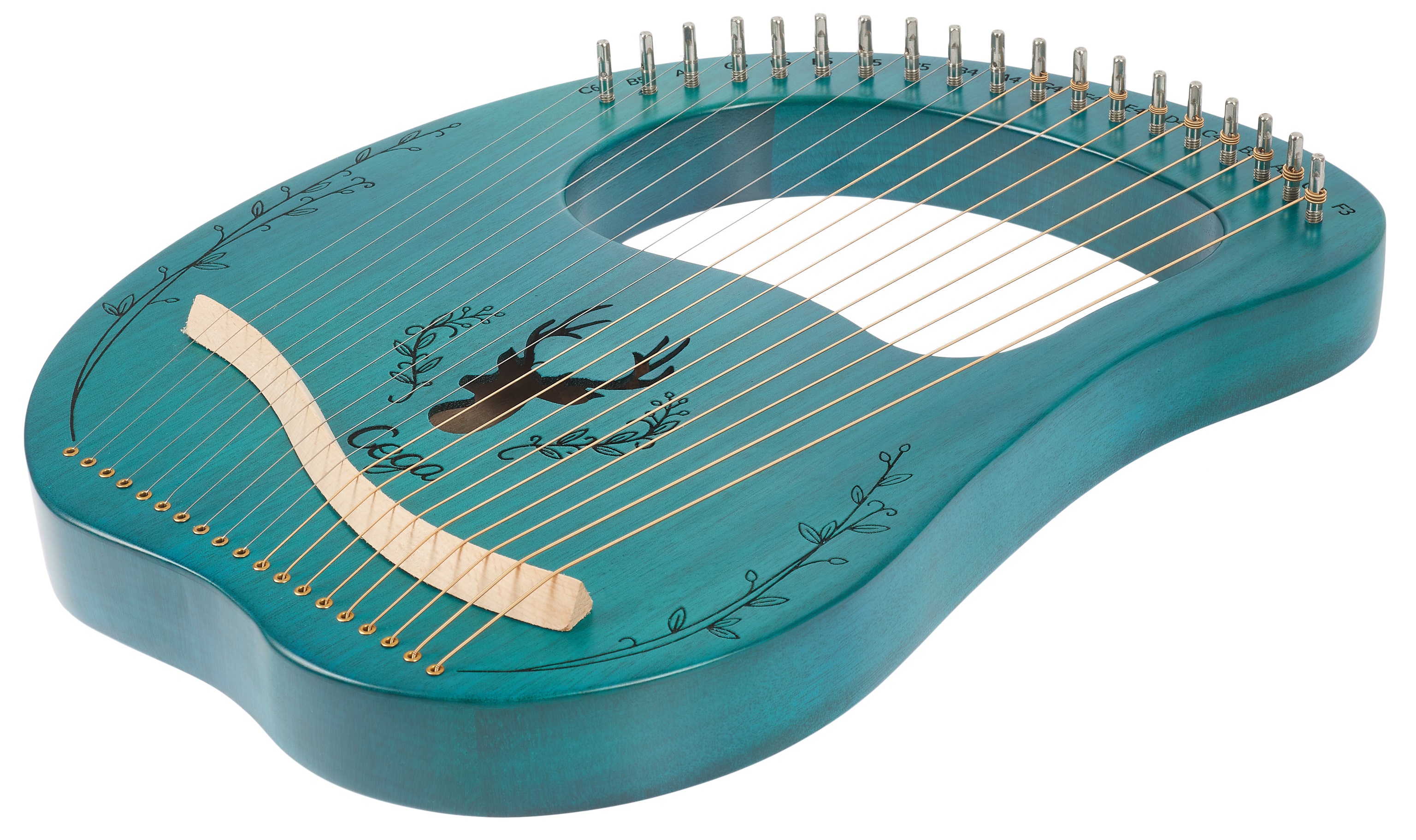Cega Lyre Harp 19 Strings Blue (obrázek 4)