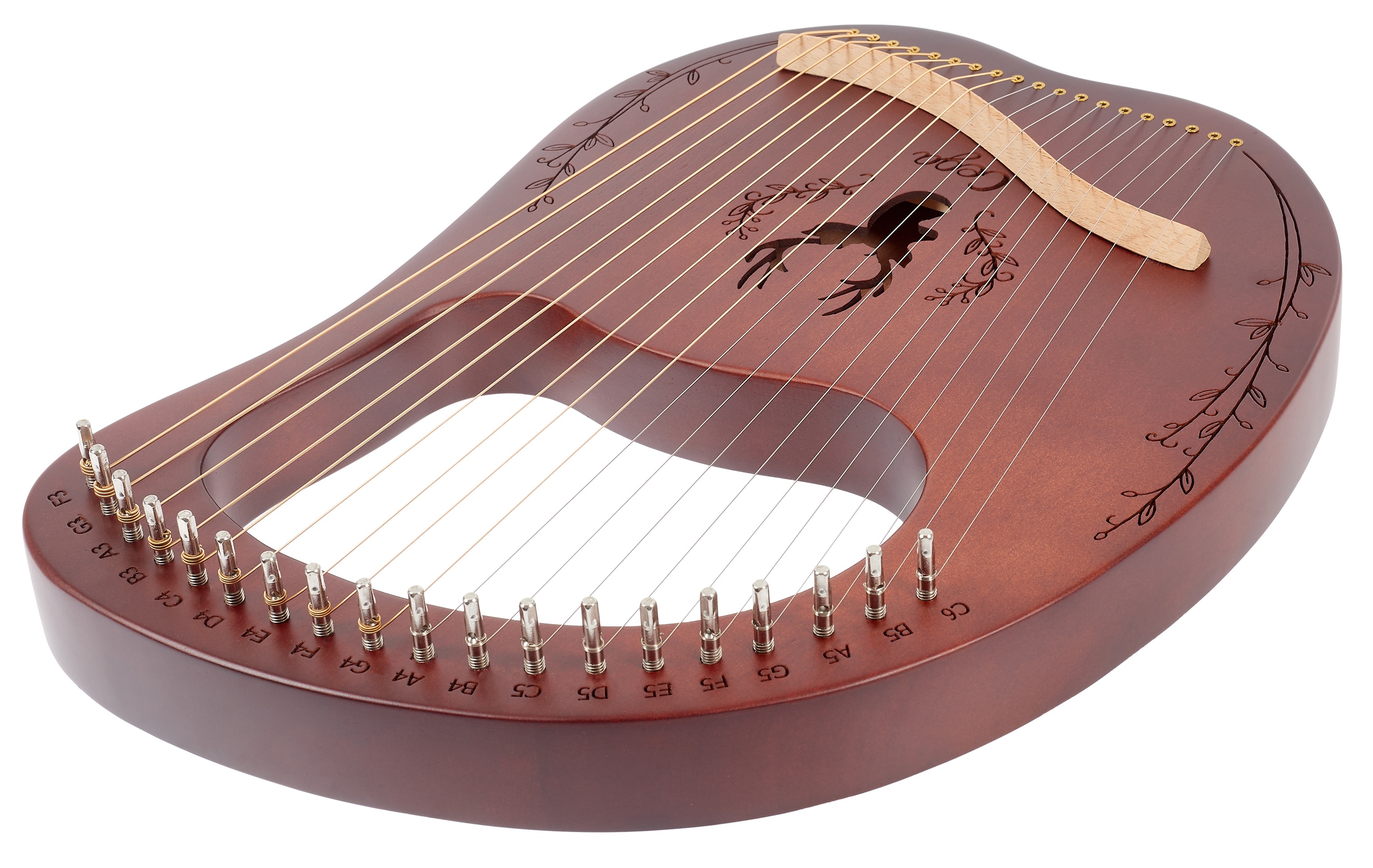 Cega Lyre Harp 19 Strings Coffee (obrázek 4)
