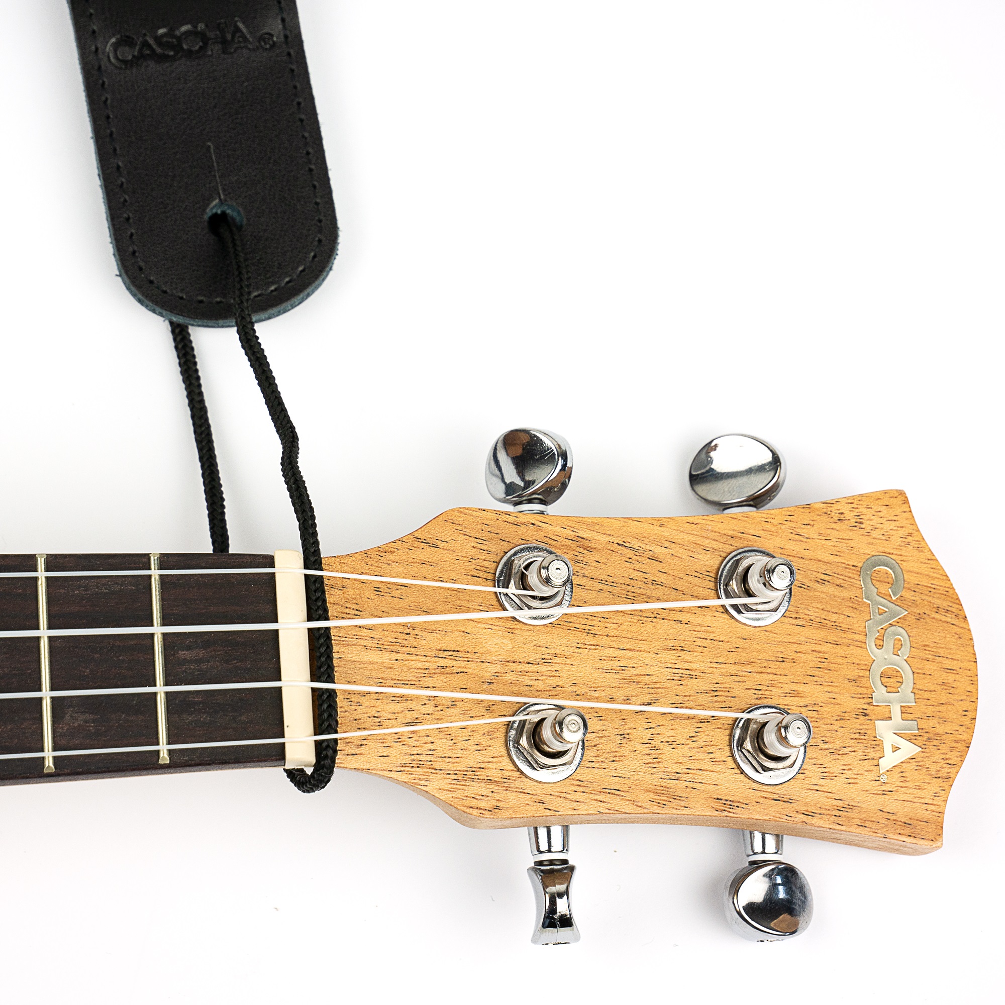 Cascha Ukulele Strap Poly-Cotton - Black (obrázek 6)