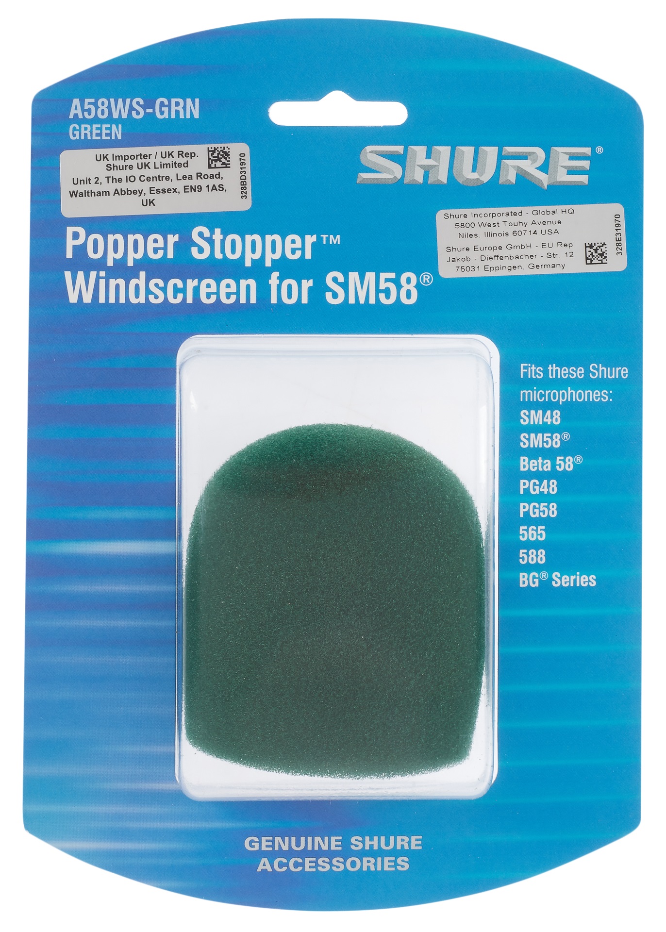 Levně Shure A58WS-GRN