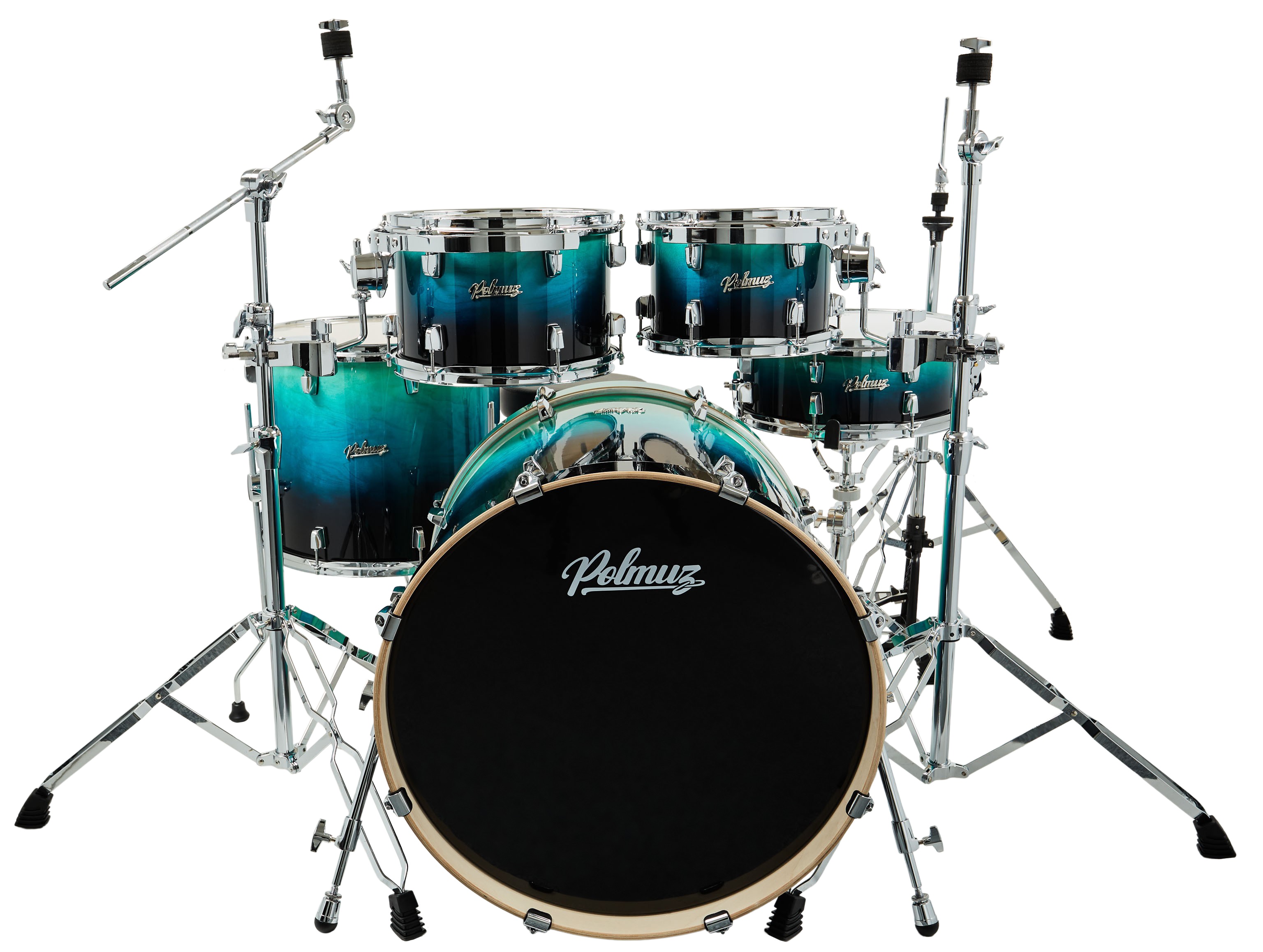 Levně Polmuz Drums Birch Model 3 Blue to Black Fade Rock Set