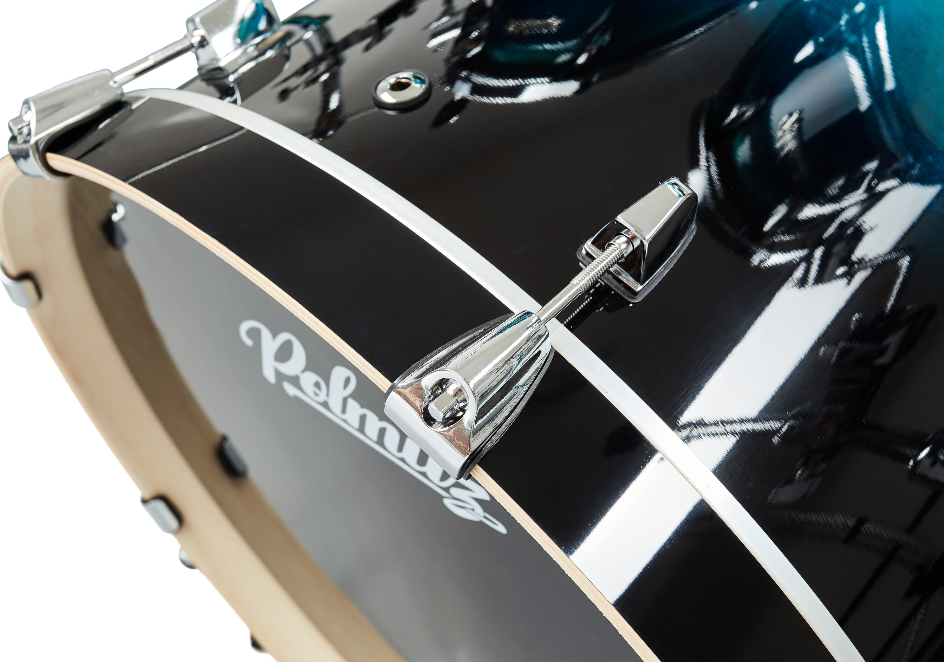 Polmuz Drums Birch Model 3 Blue to Black Fade Rock Set (obrázek 7)
