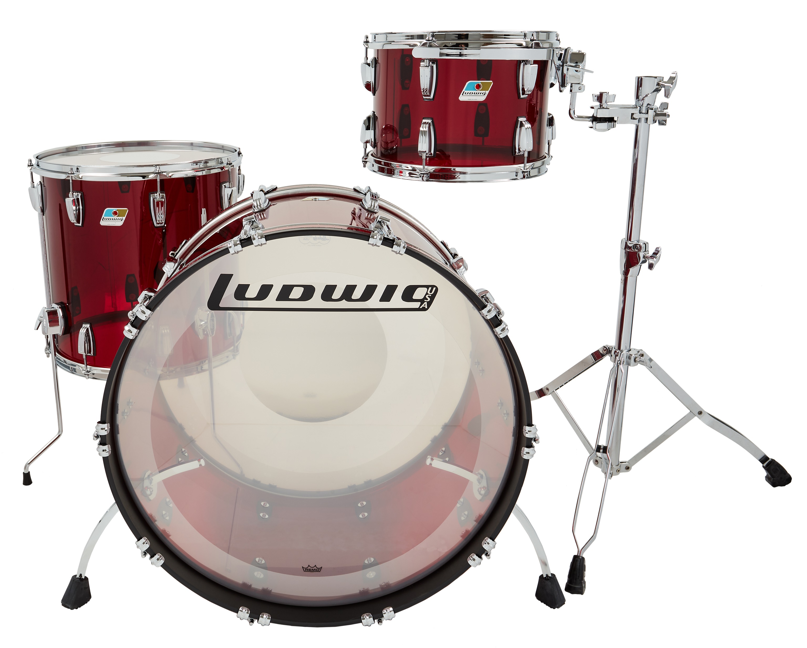 Levně Ludwig Vistalite 50th Anniversary Probeat Red