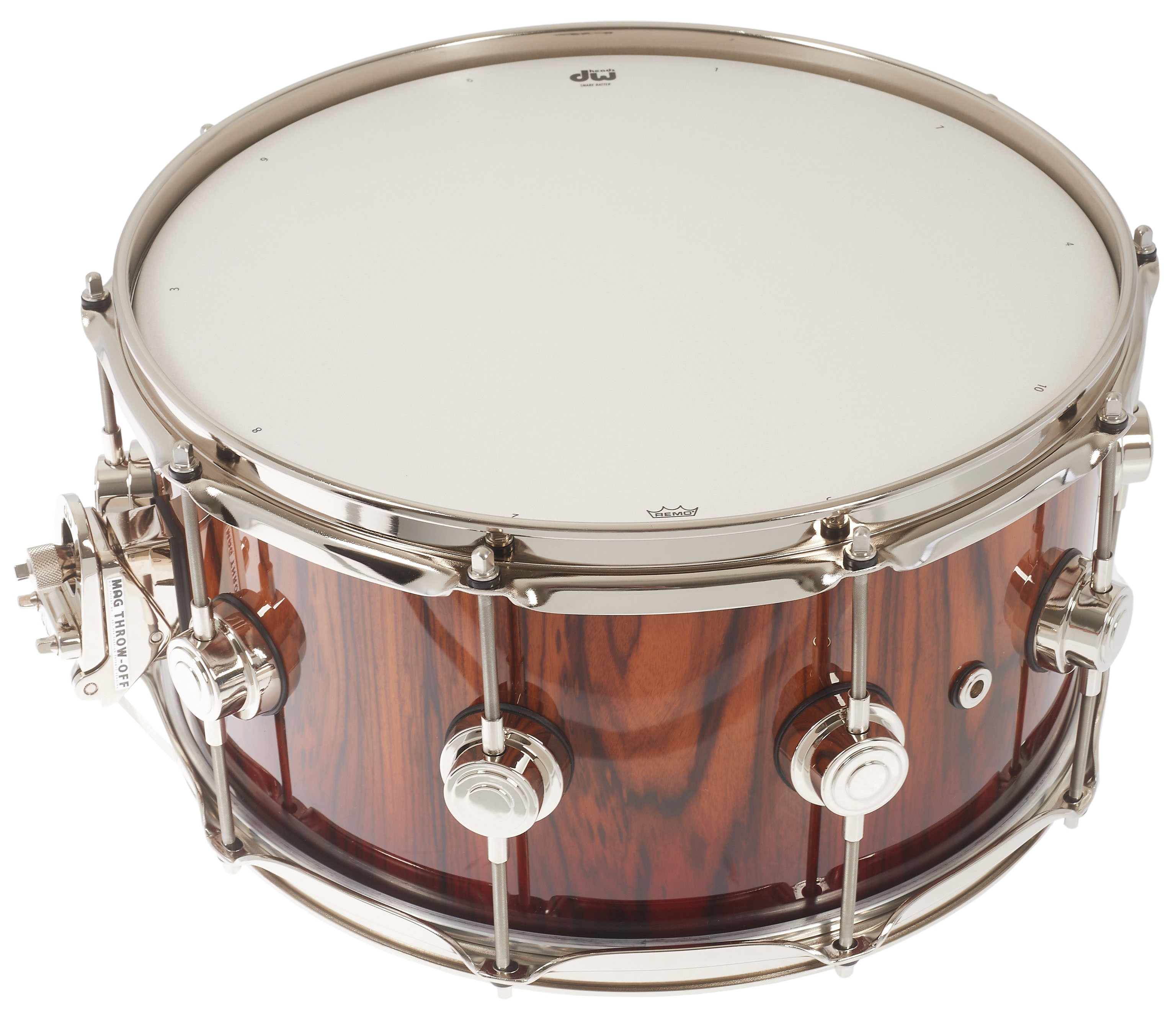 DW 14" x 7" Collector's Series Exotic Santos Rosewood Snare Drum (obrázek 3)