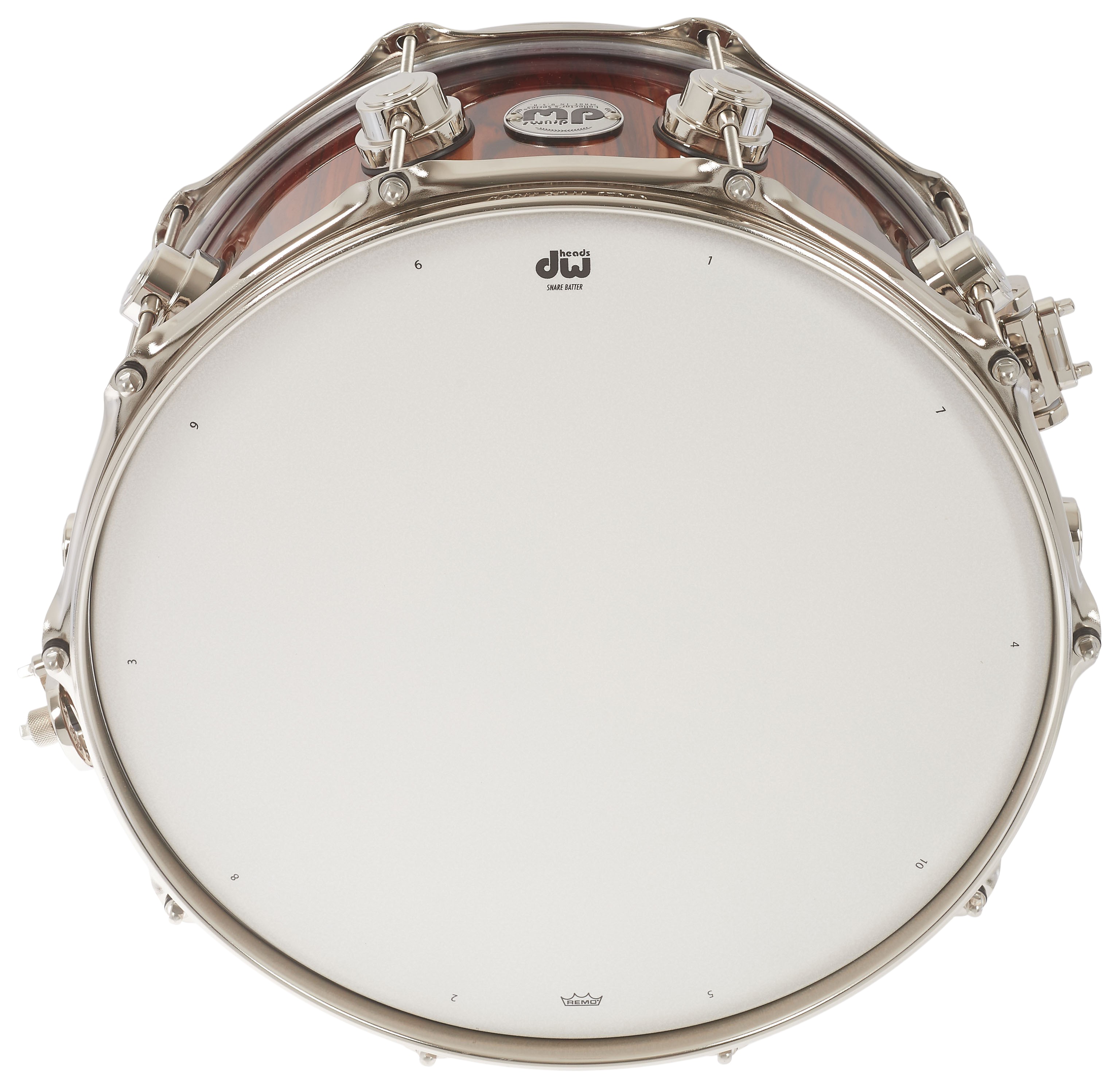 DW 14" x 7" Collector's Series Exotic Santos Rosewood Snare Drum (obrázek 4)