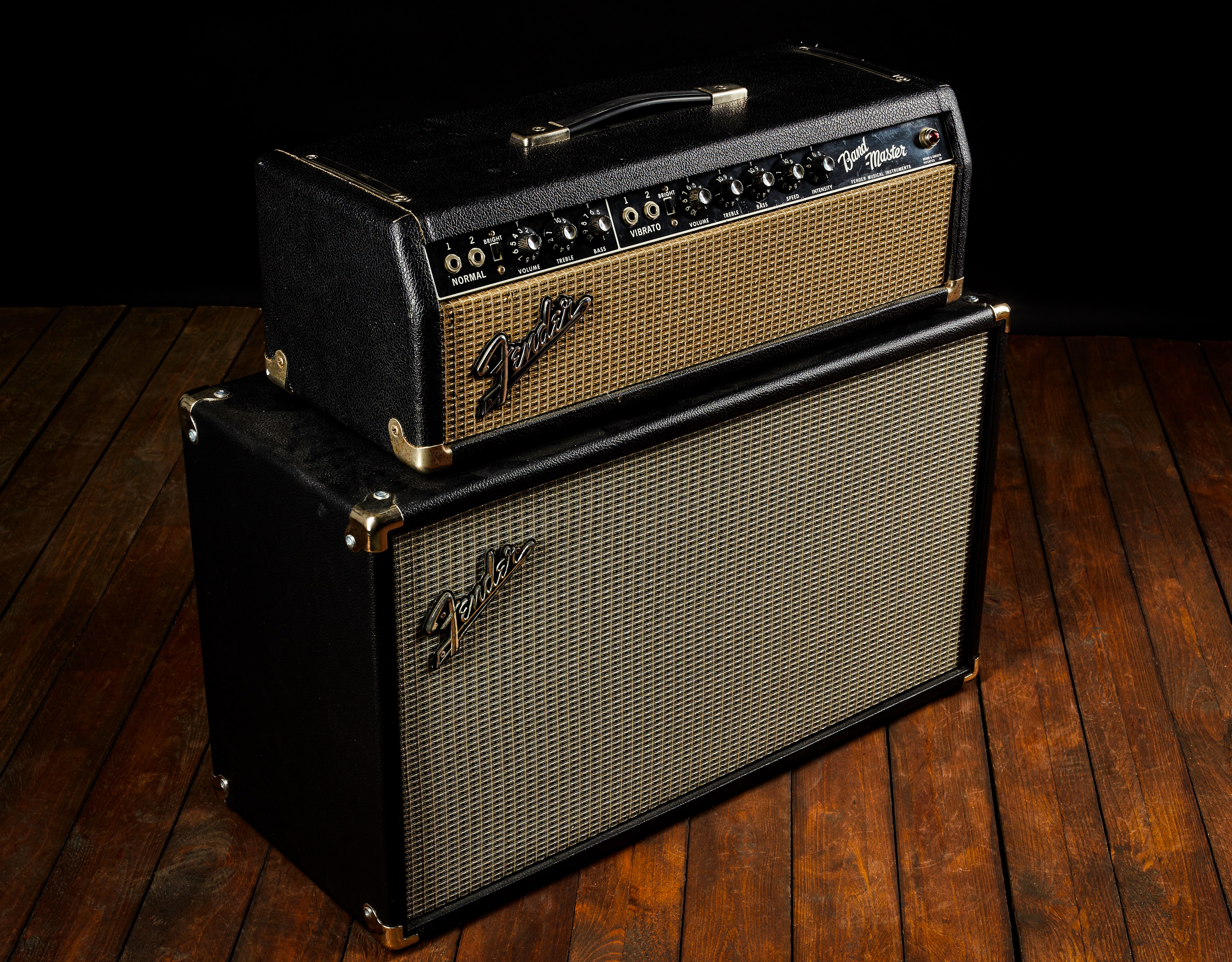 Fender 1965 Bandmaster Black + Cabinet (vadne tremolo) (obrázek 3)