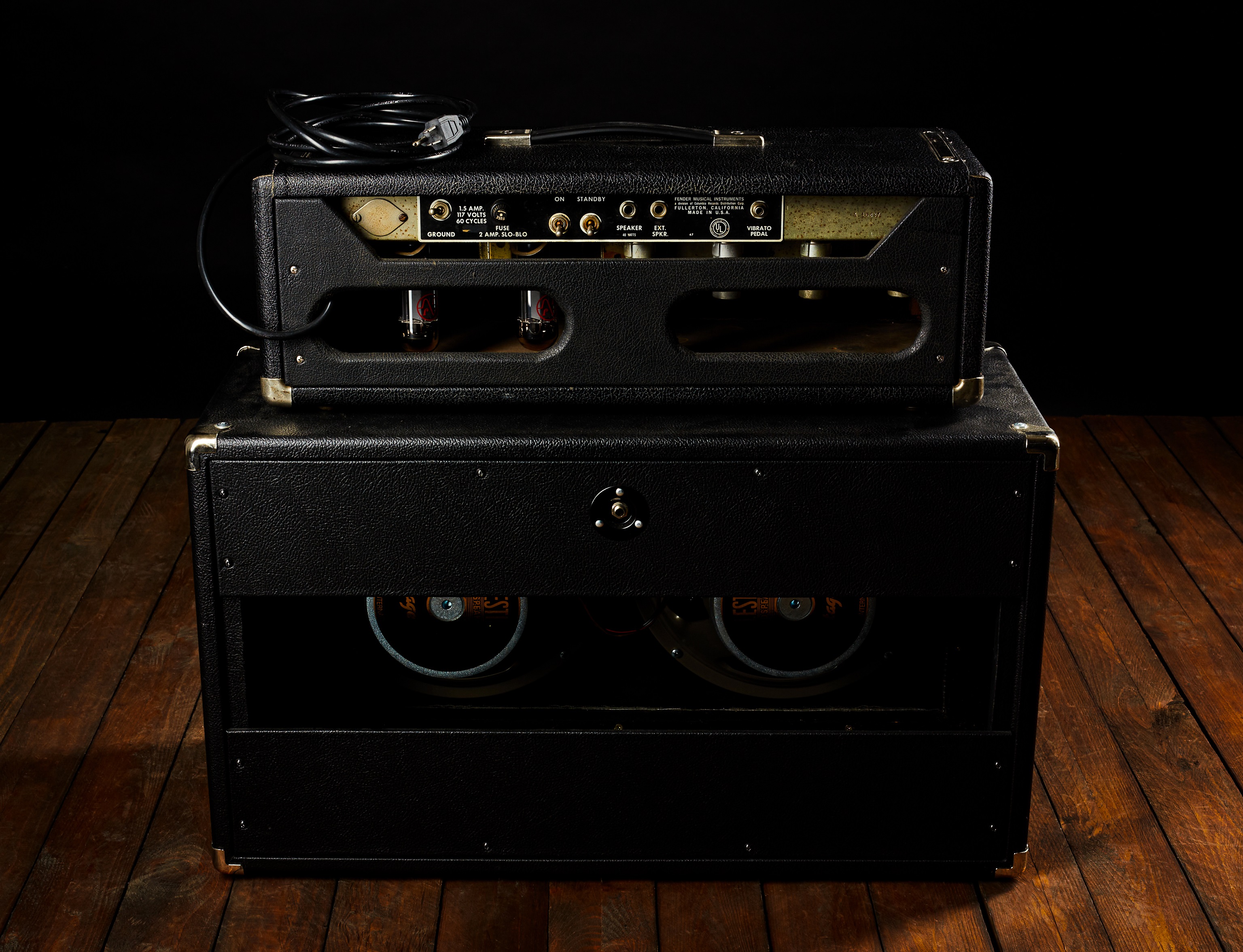 Fender 1965 Bandmaster Black + Cabinet (vadne tremolo) (obrázek 5)