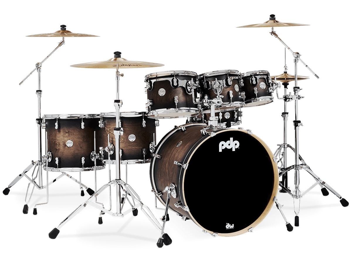Levně PDP Concept Maple 7 Piece Satin Charcoal Burst Laquer