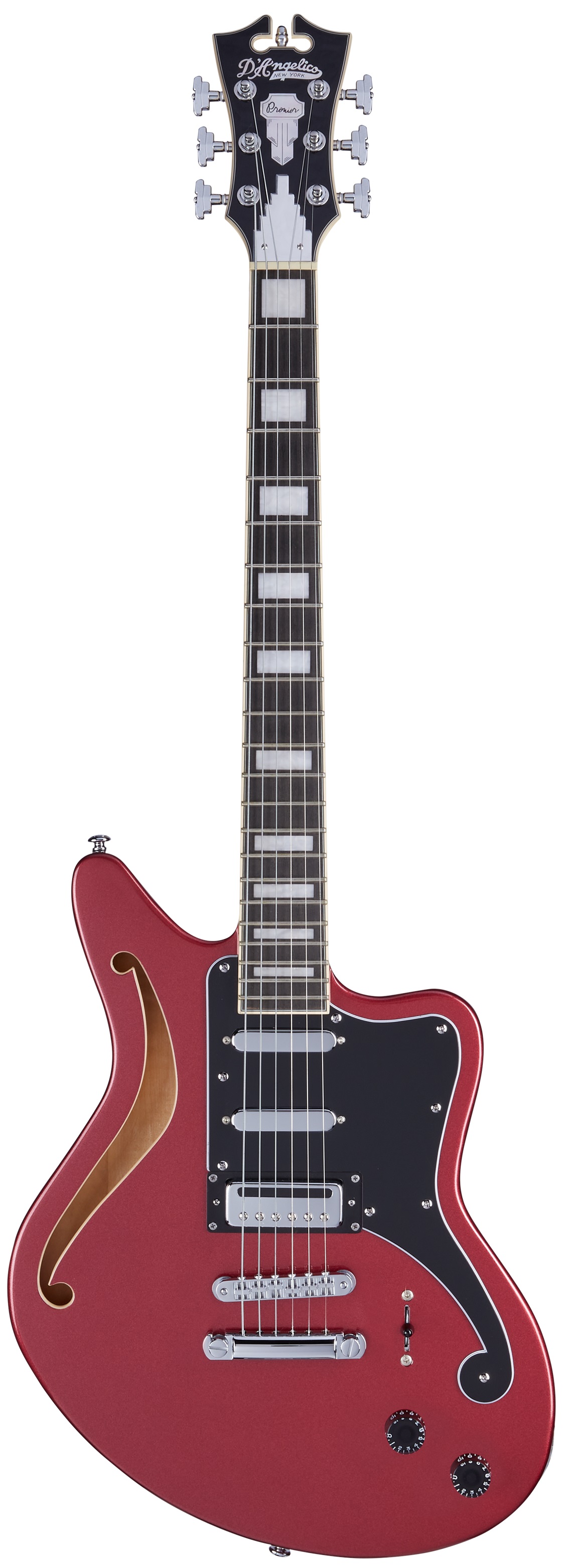 Levně D'Angelico Offset Semi-Hollow Oxblood