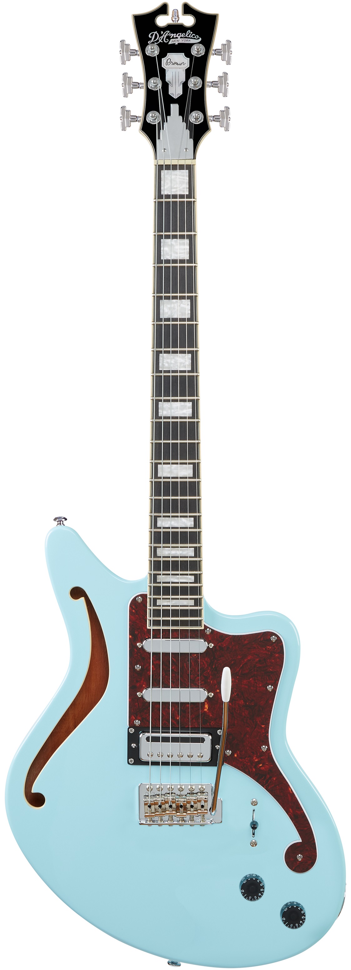 D'Angelico Offset Semi-Hollow Sky Blue