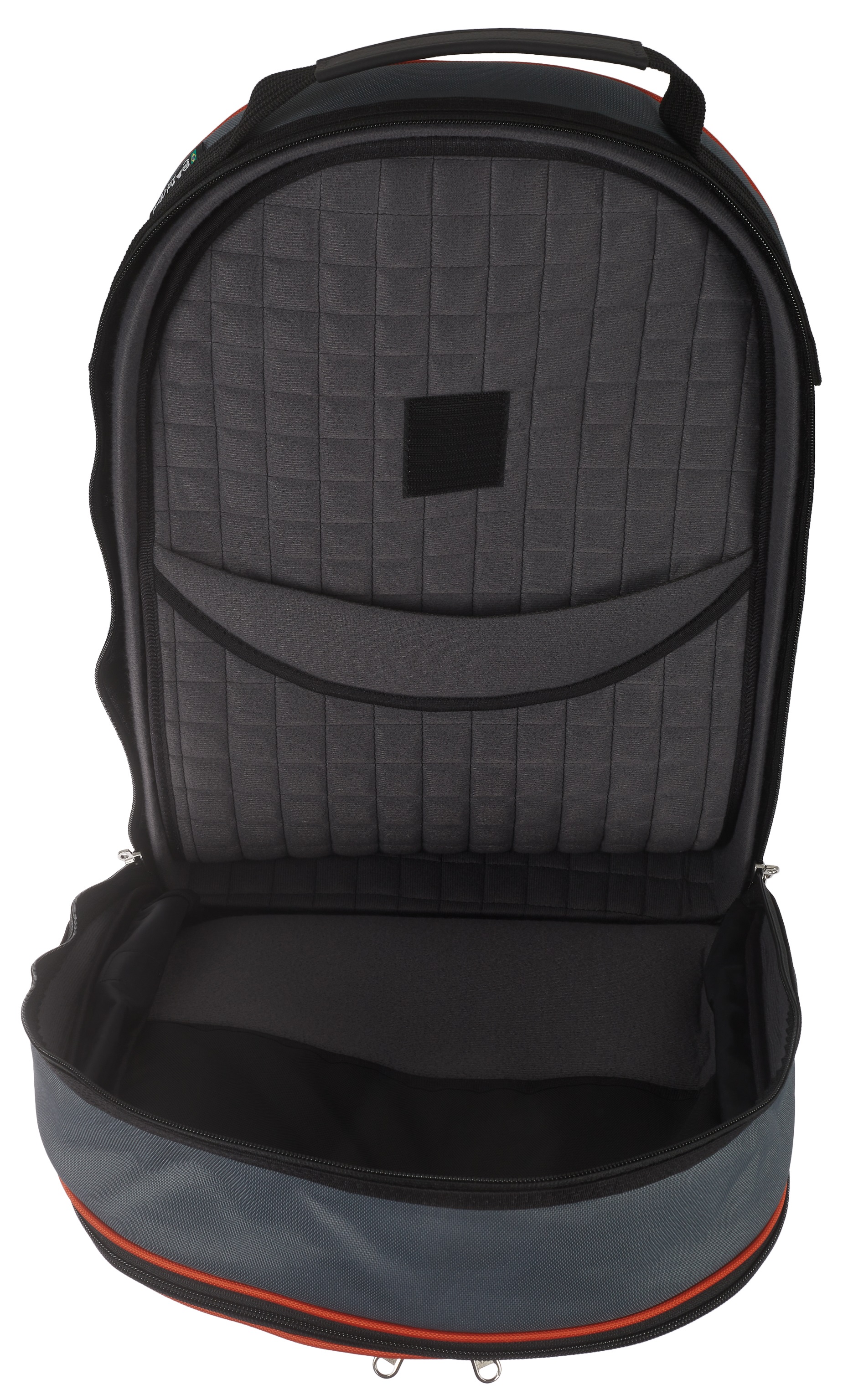 Marcus Bonna MB Backpack Bag, Black/Grey Nylon, Orange Piping, Bell Pr (obrázek 6)