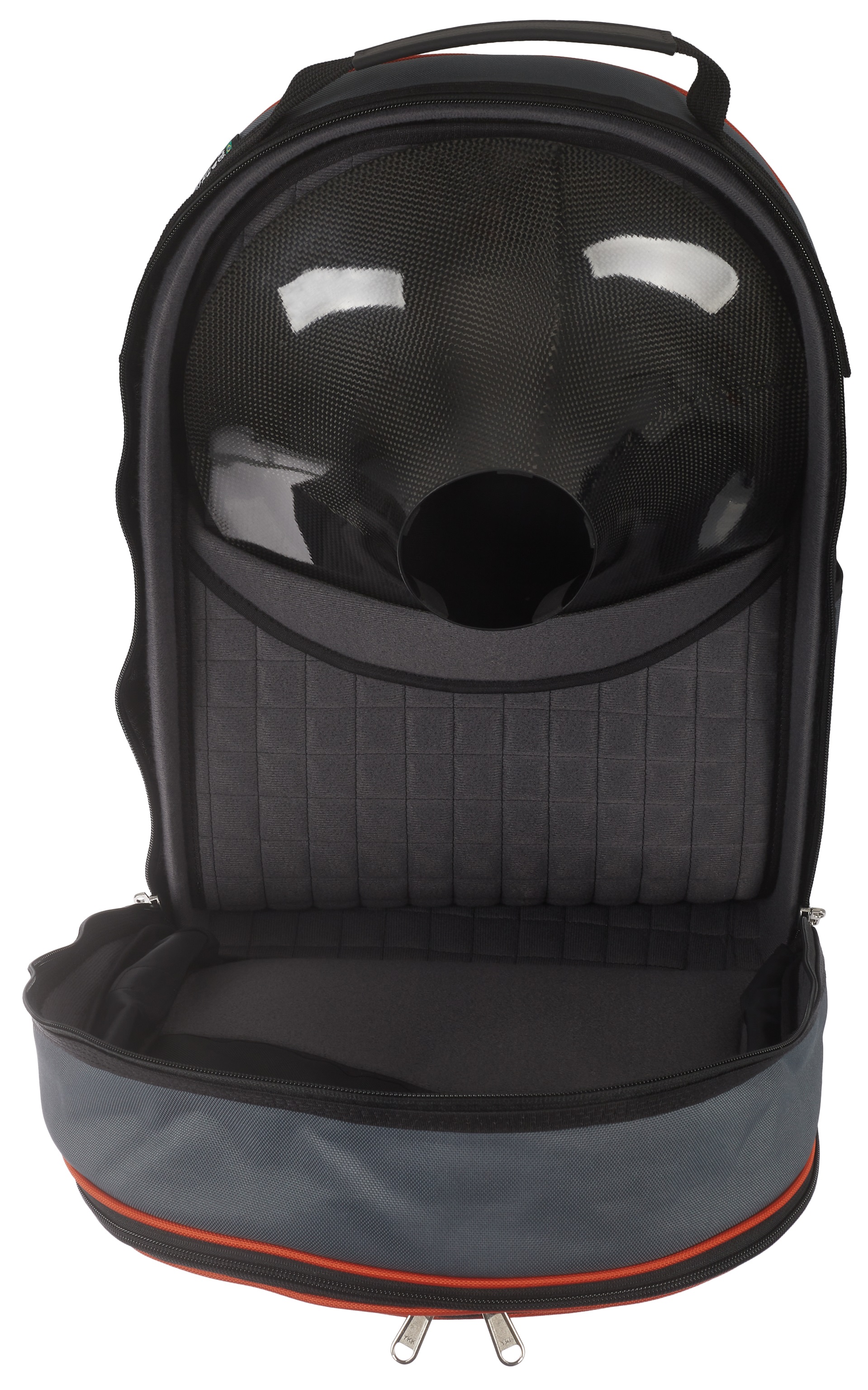 Marcus Bonna MB Backpack Bag, Black/Grey Nylon, Orange Piping, Bell Pr (obrázek 8)