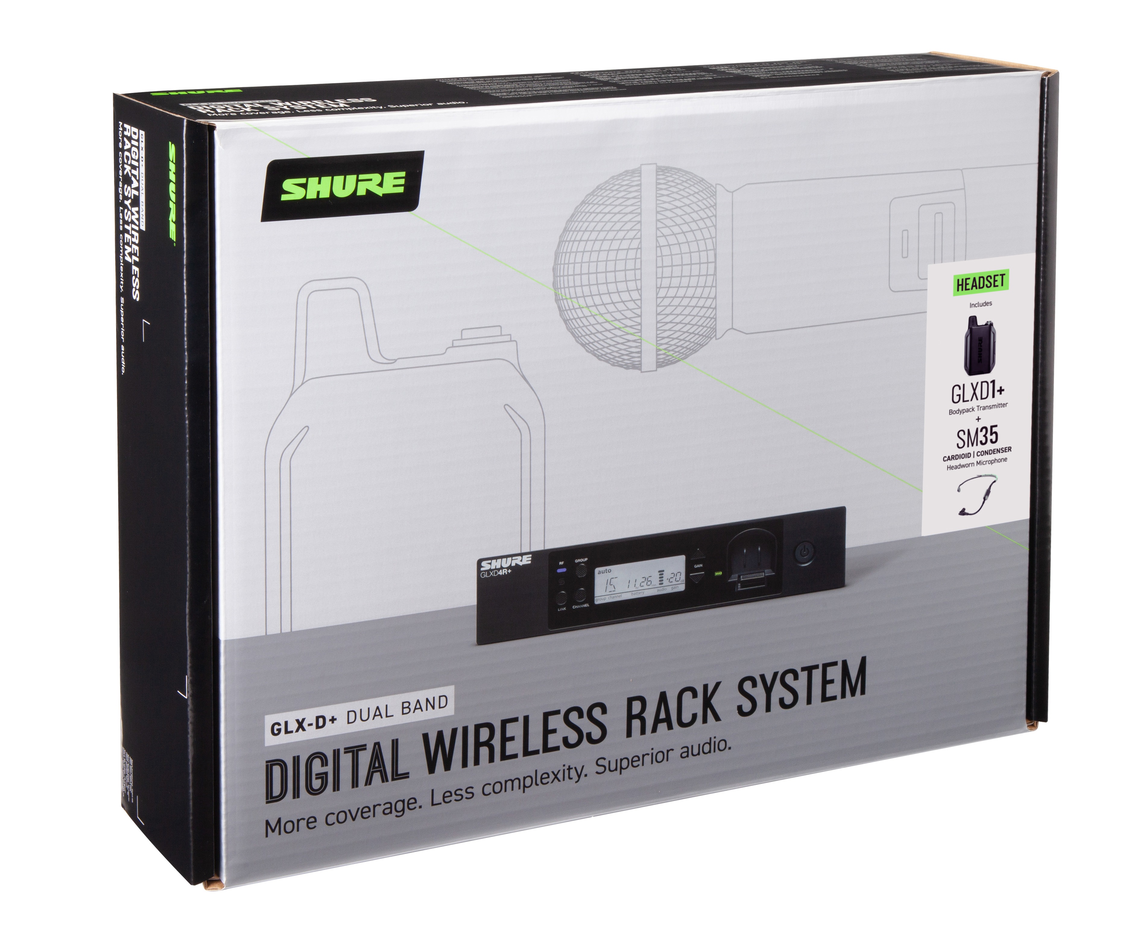 Shure GLXD14R+ HEADSET SYSTEM W/SM35 (obrázek 11)