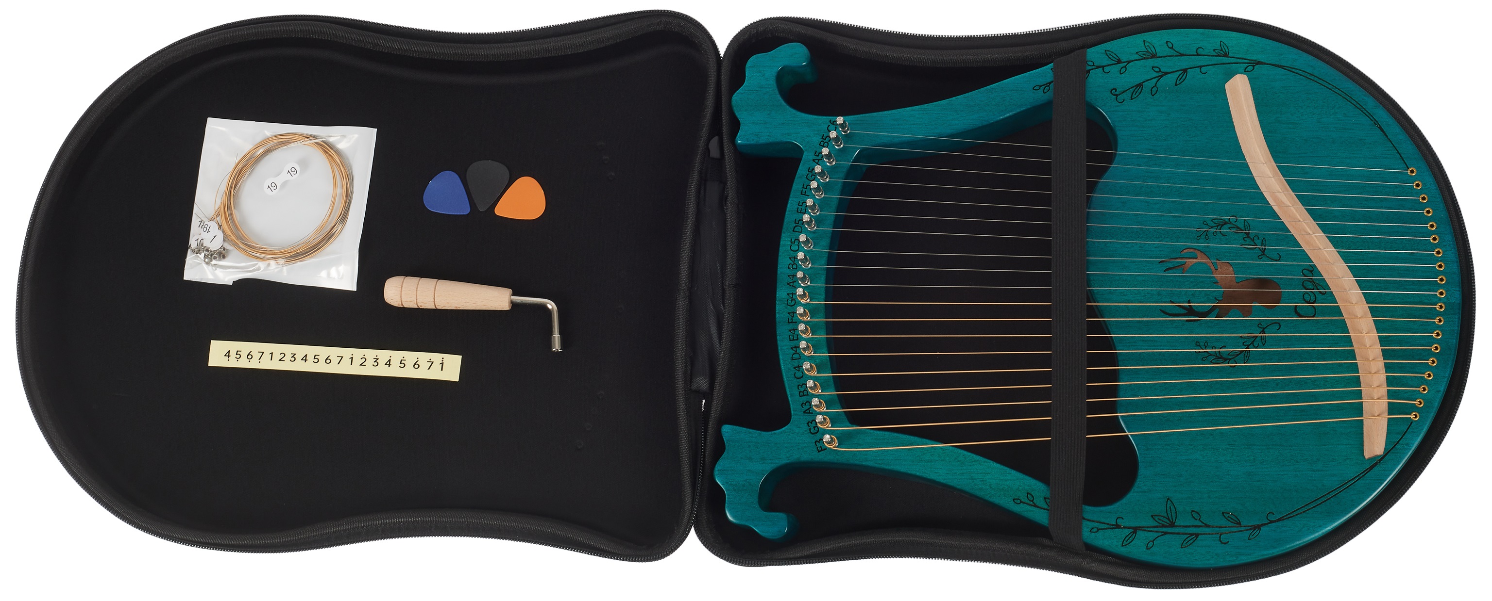 Cega Harp 19 Strings Blue (obrázek 7)