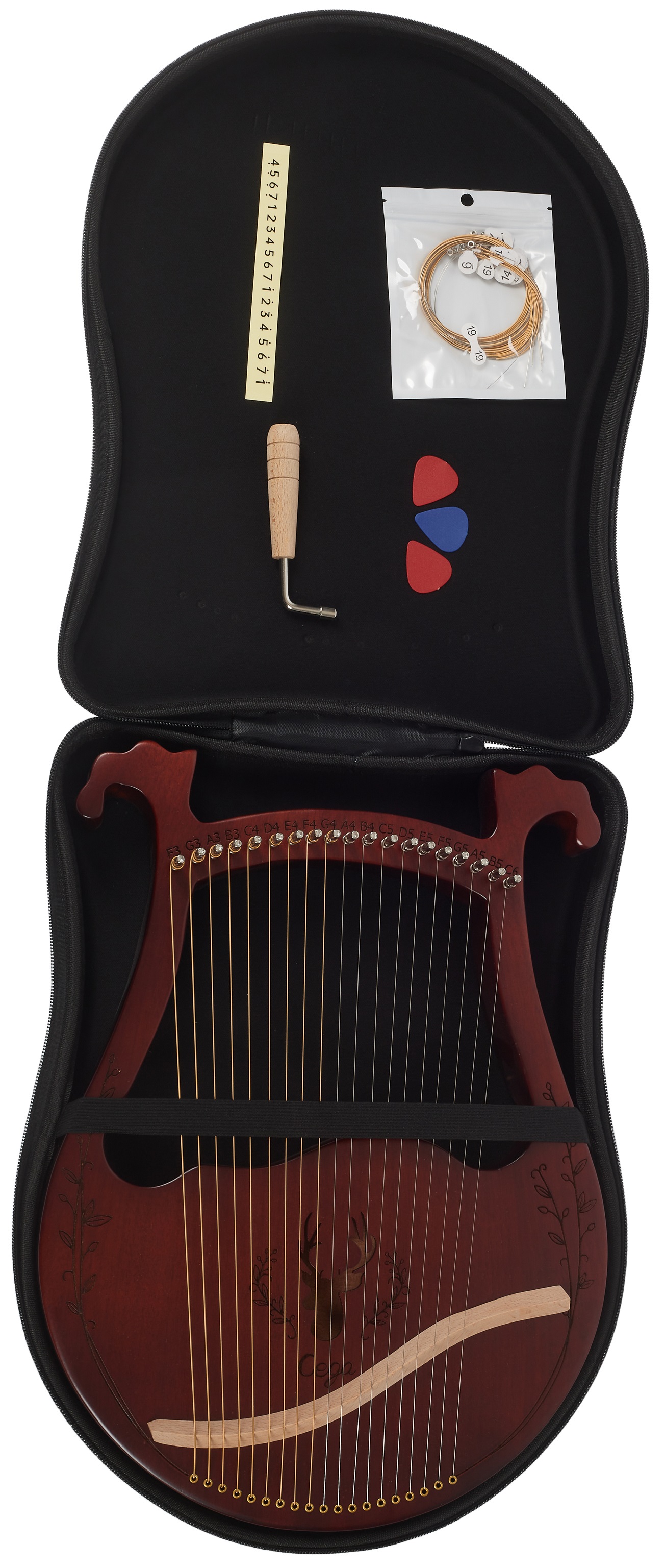 Cega Harp 19 Strings Coffee (obrázek 6)