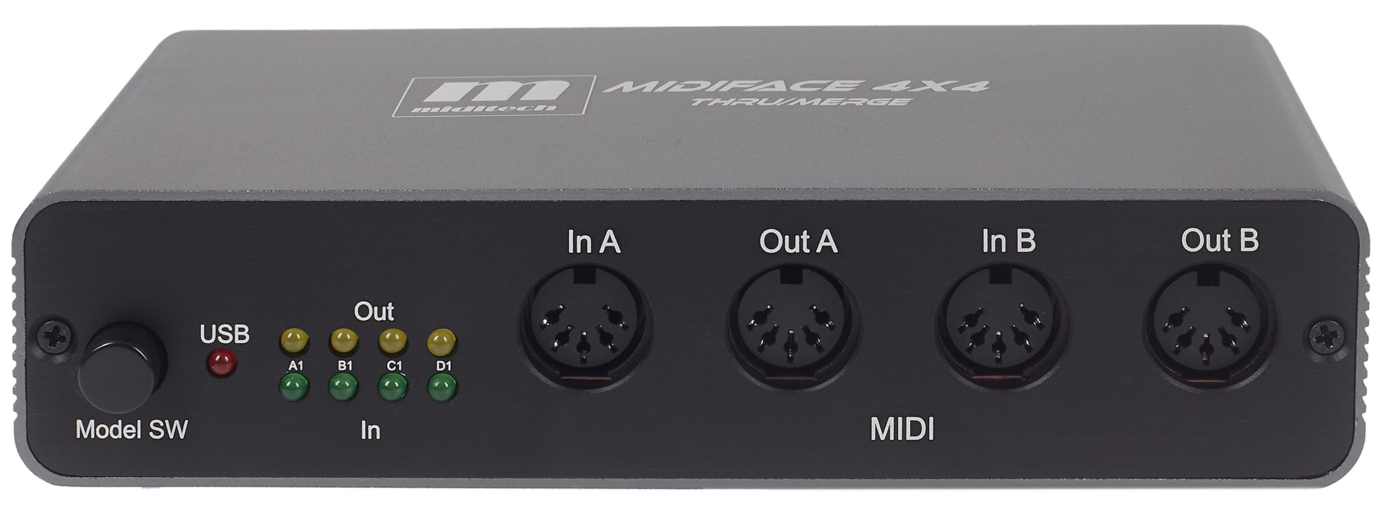 Levně Miditech MIDI face 4x4 thru/merge