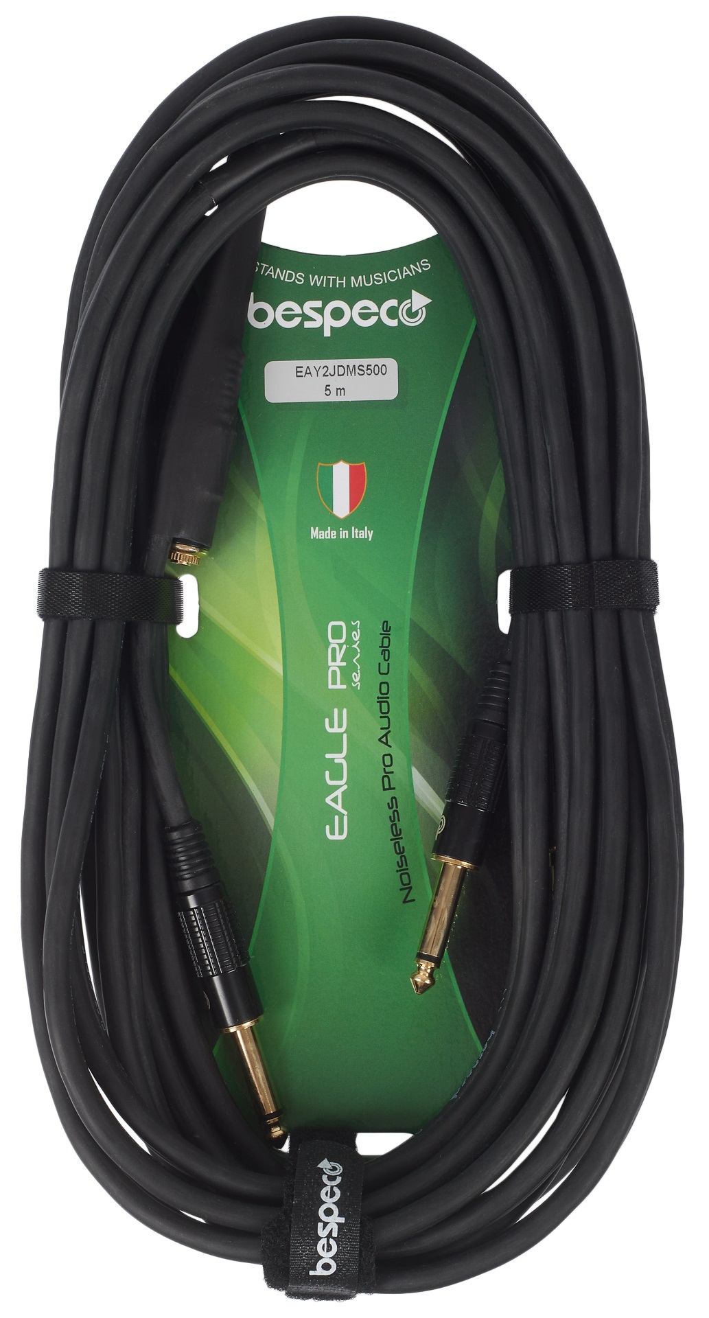 Levně Bespeco Eagle Pro Instrument & Headphone Cable 5 m Straight