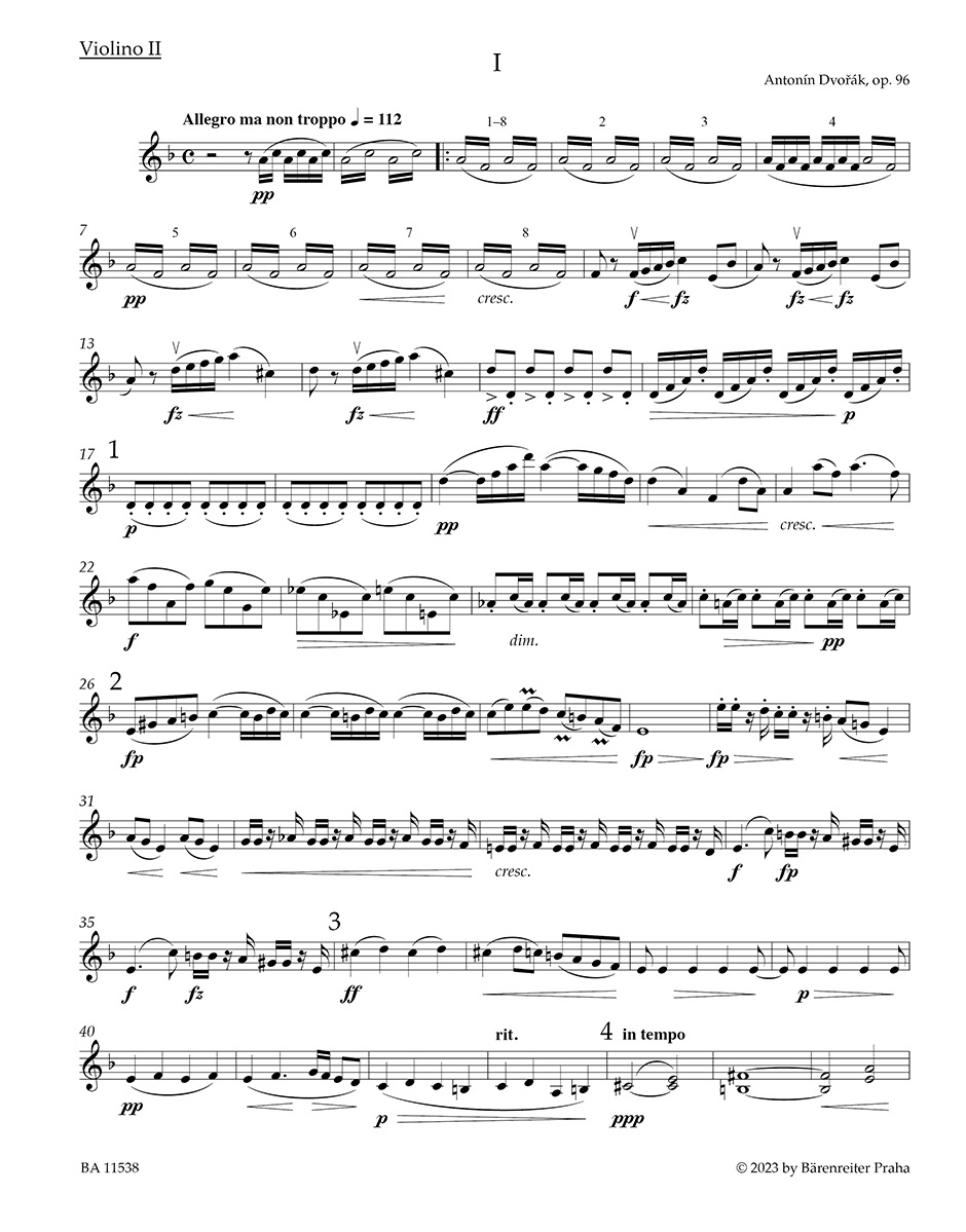 KN Dvořák Antonín - Smyčcový kvartet č. 12 F dur op. 96 (obrázek 3)