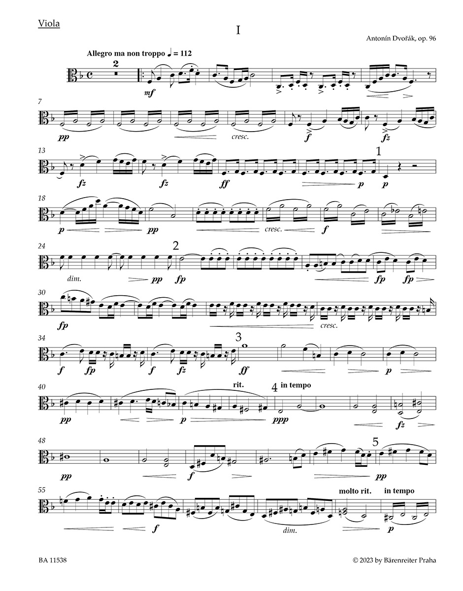 KN Dvořák Antonín - Smyčcový kvartet č. 12 F dur op. 96 (obrázek 4)