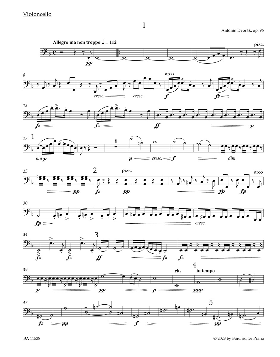 KN Dvořák Antonín - Smyčcový kvartet č. 12 F dur op. 96 (obrázek 5)