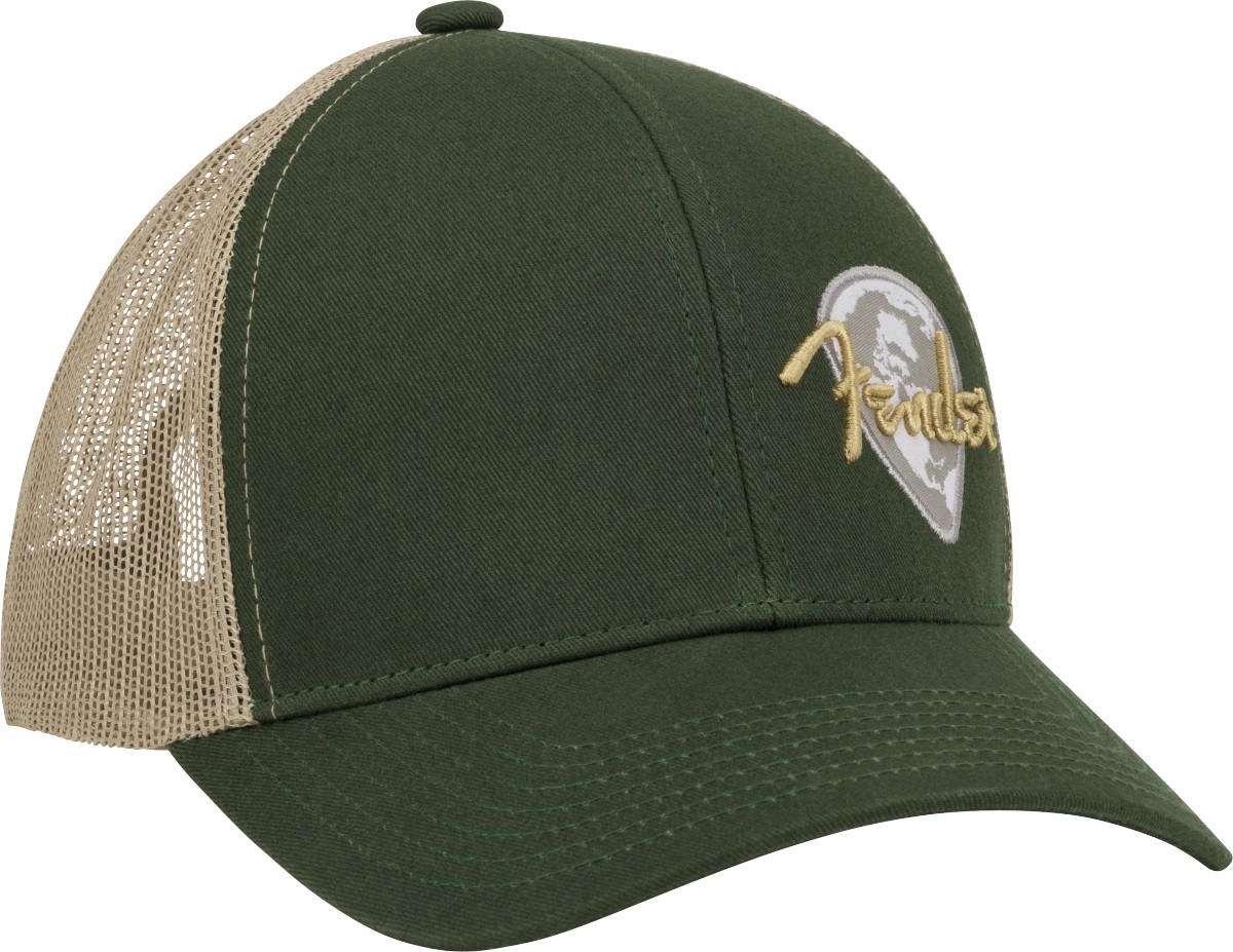 Fender Globe Pick Patch Hat Green/Khaki One Size (obrázek 3)