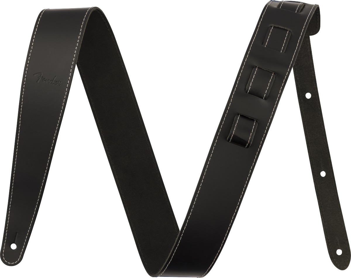 Levně Fender 2" Essentials Leather Strap, Black