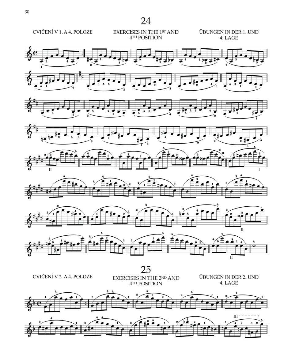KN Otakar Ševčík - Škola houslové techniky op. 1 sešit 2, 2.-7. poloha (obrázek 6)