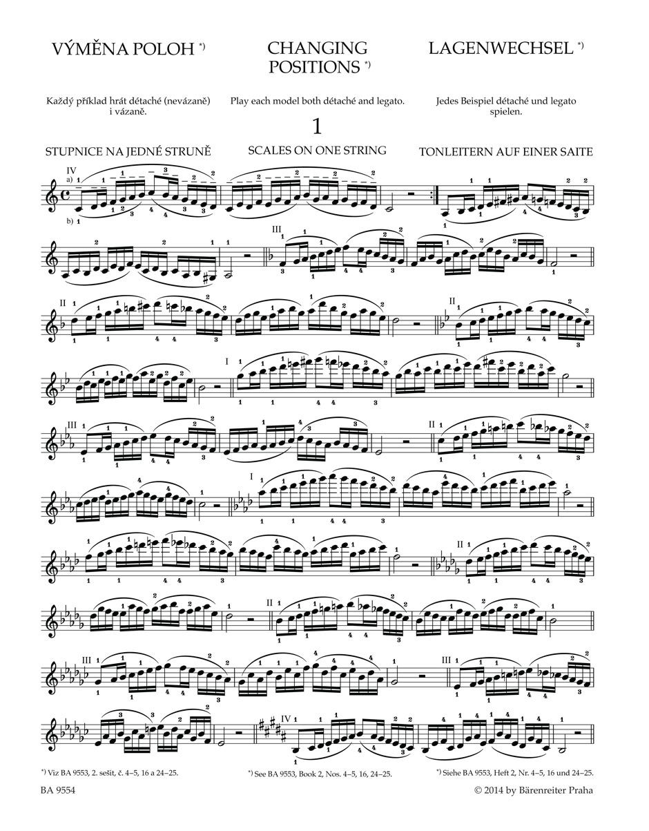 KN Otakar Ševčík - Škola houslové techniky op. 1, sešit 3, výměny polo (obrázek 5)