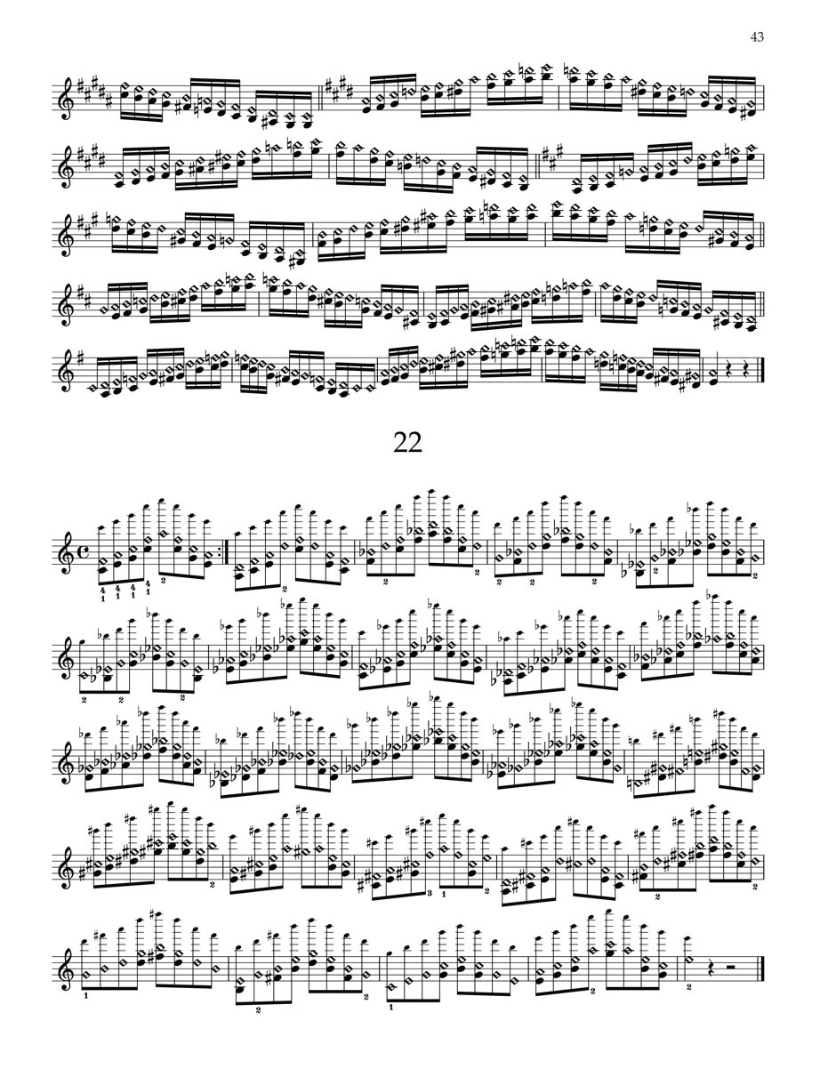 KN Otakar Ševčík - Škola houslové techniky op. 1, sešit 4, Cvičení dvo (obrázek 7)