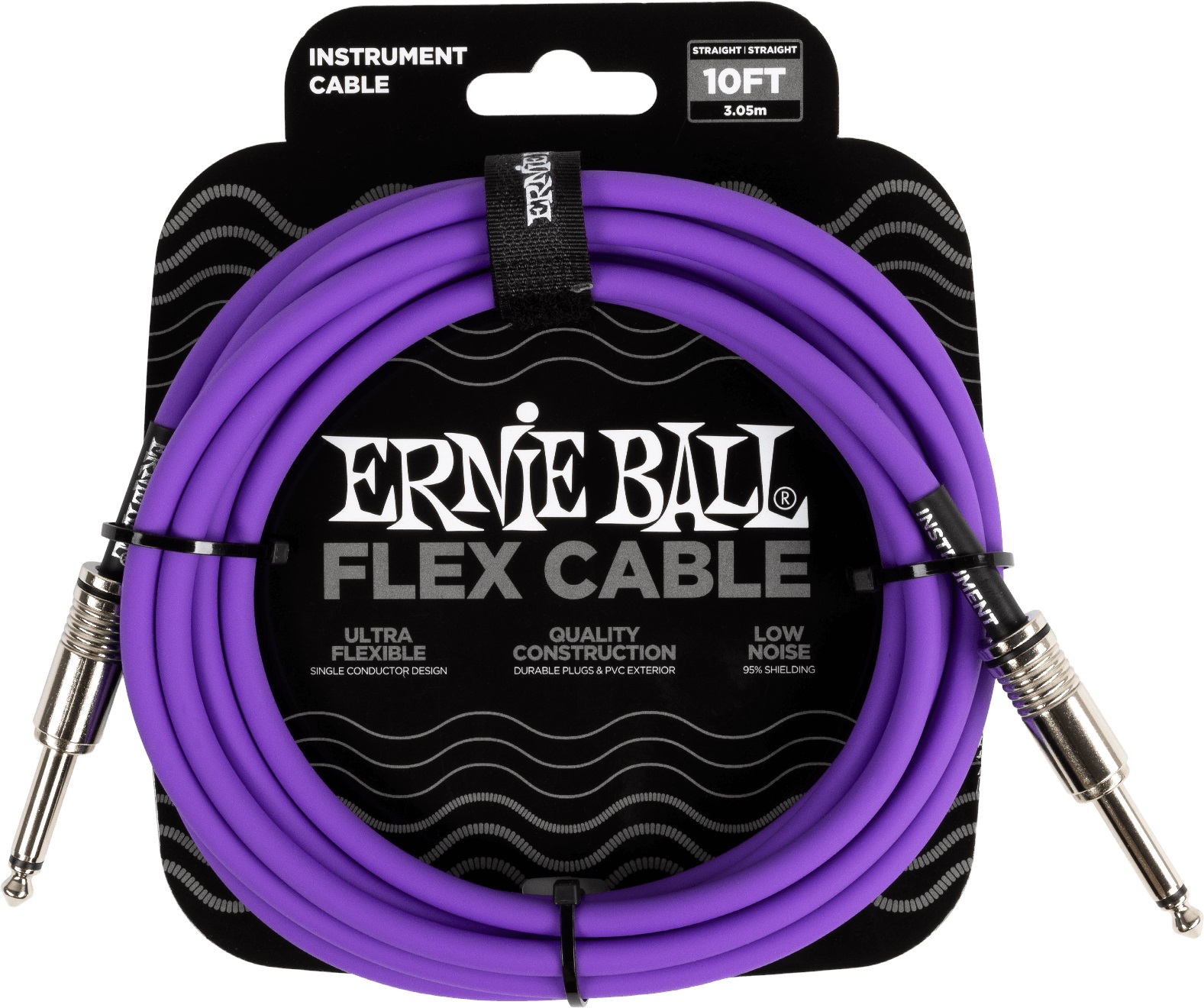 Levně Ernie Ball Flex Instrument Cable 10' Purple