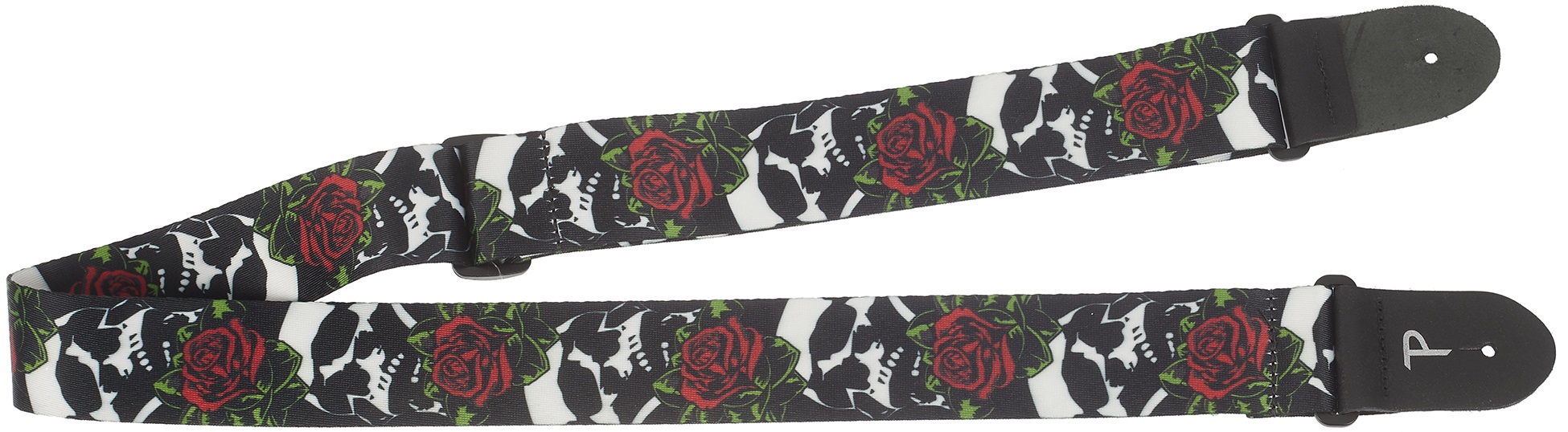 Perri's Leathers 7647 Polyester Skull Rose Strap (obrázek 3)