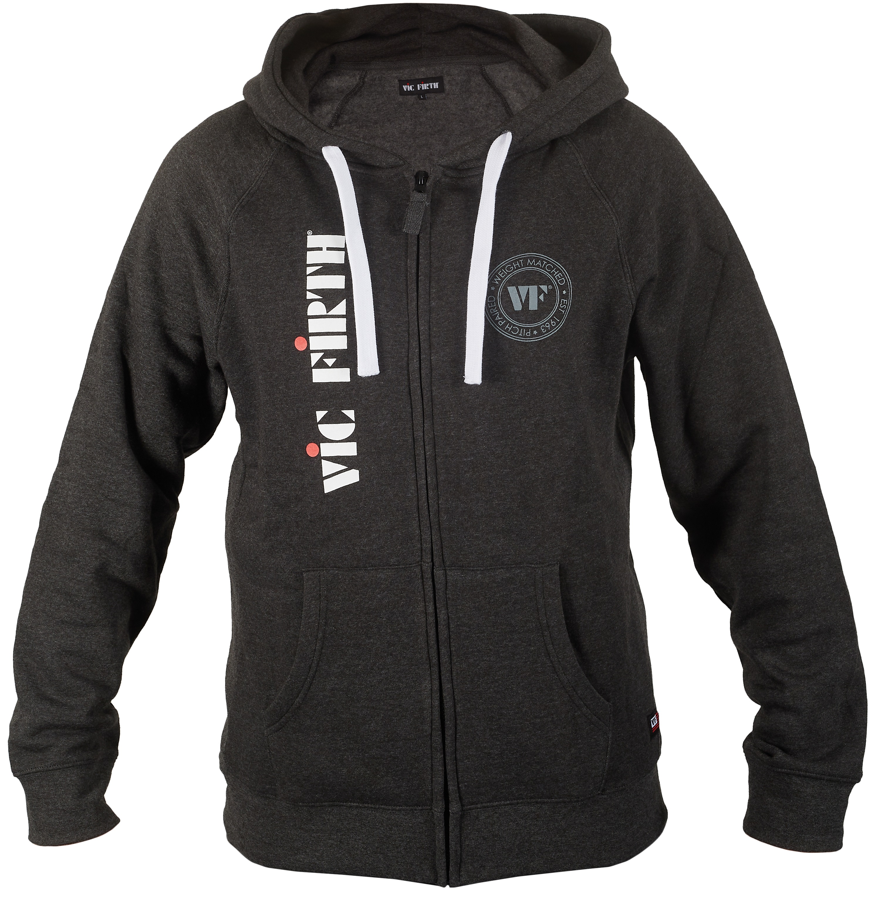 Levně Vic Firth Zip Up Logo Hoodie S