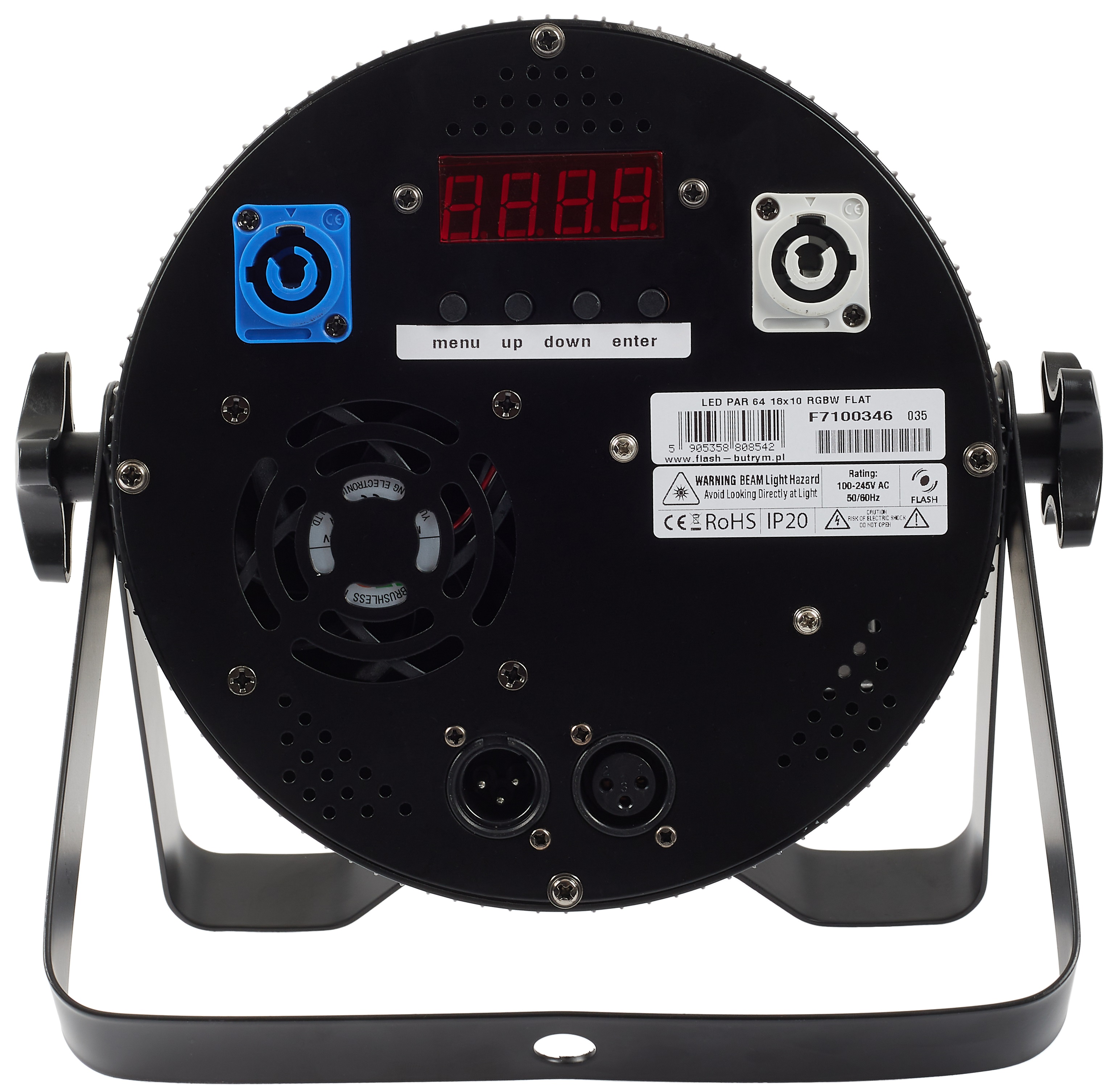 Flash LED PAR 64 18x10W RGBW 4in1 ALU Flat (obrázek 5)