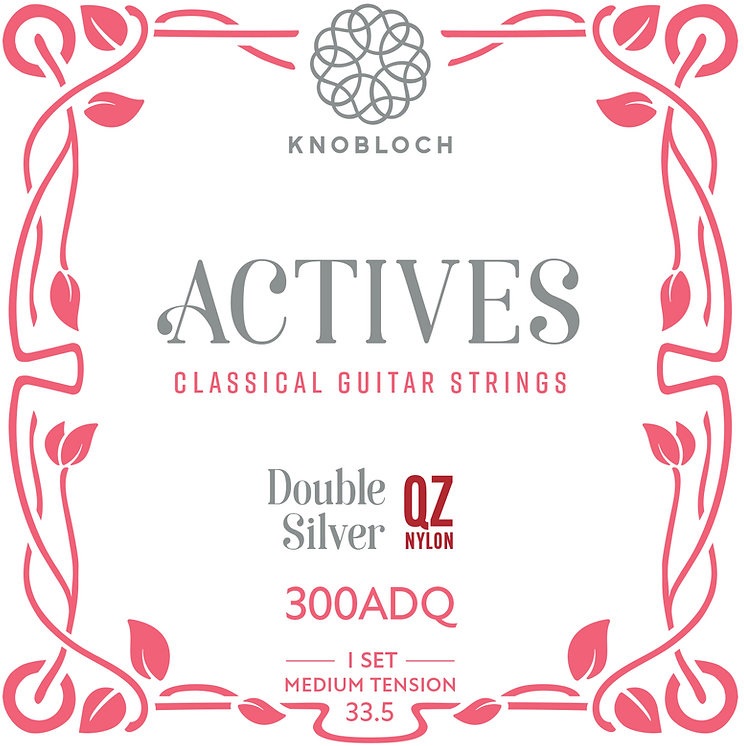 Levně Knobloch ACTIVES Double Silver QZ Nylon Medium Tension 33.5