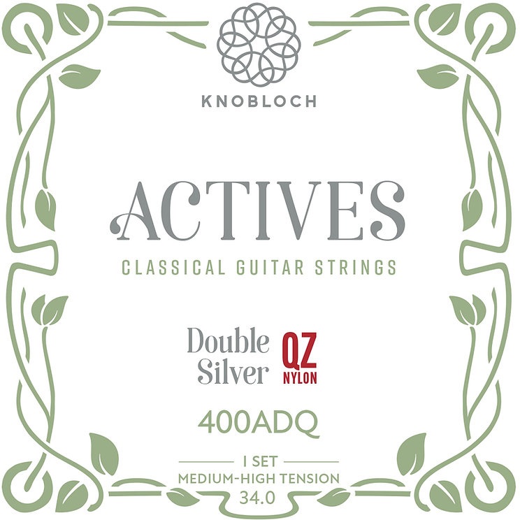 Levně Knobloch ACTIVES Double Silver QZ Nylon Medium-High Tension 34.0