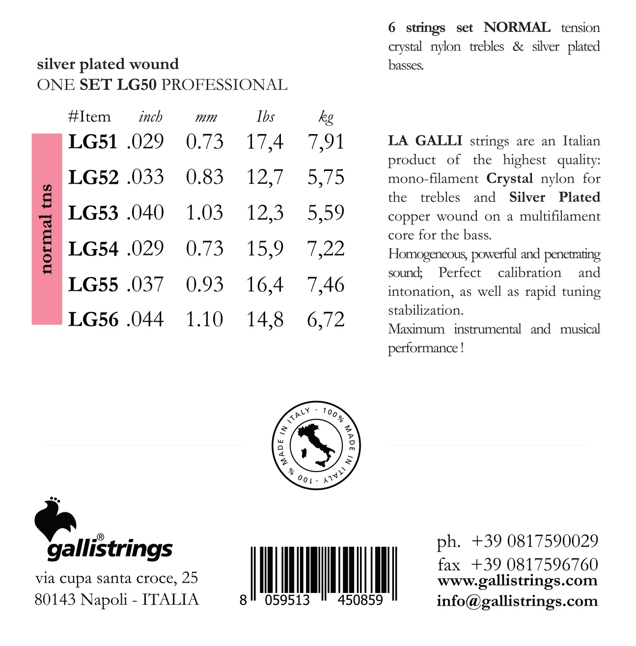 Galli LG50 La Galli Clear Nylon Normal (obrázek 3)