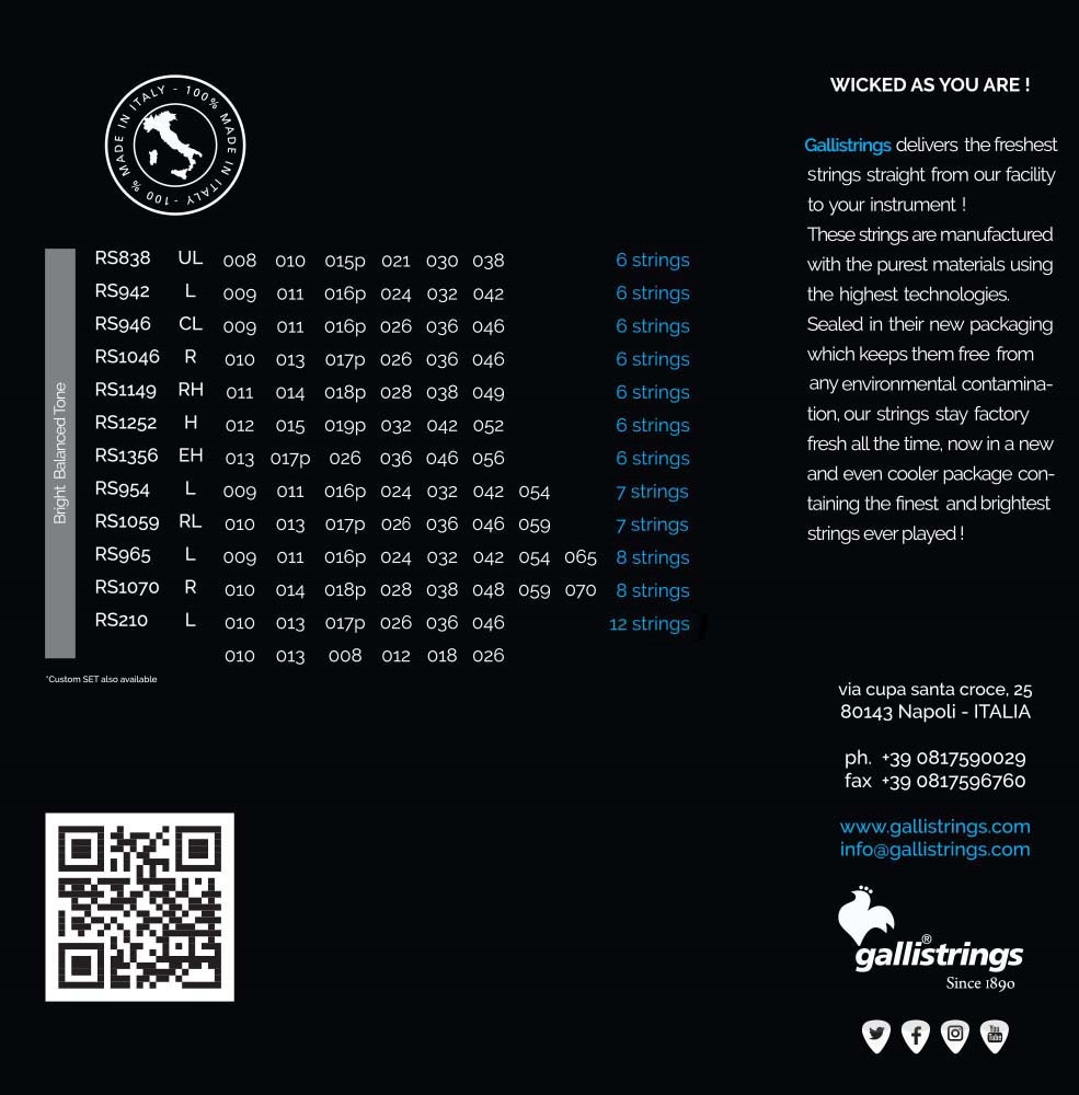 Galli RS965 Nickel 8-String Light (obrázek 3)