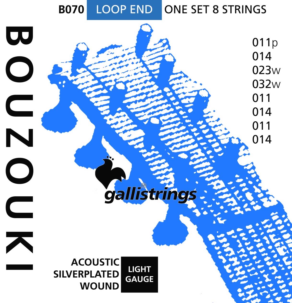 Levně Galli B070 8-String Silverplated