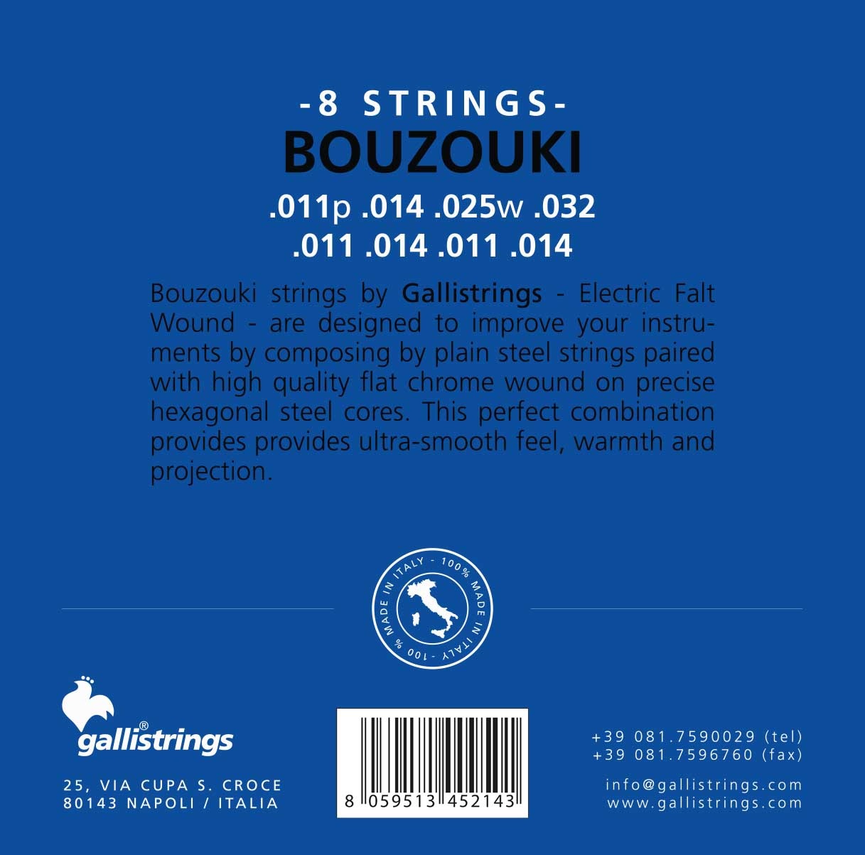Galli B050 8-String Flat Wound (obrázek 3)
