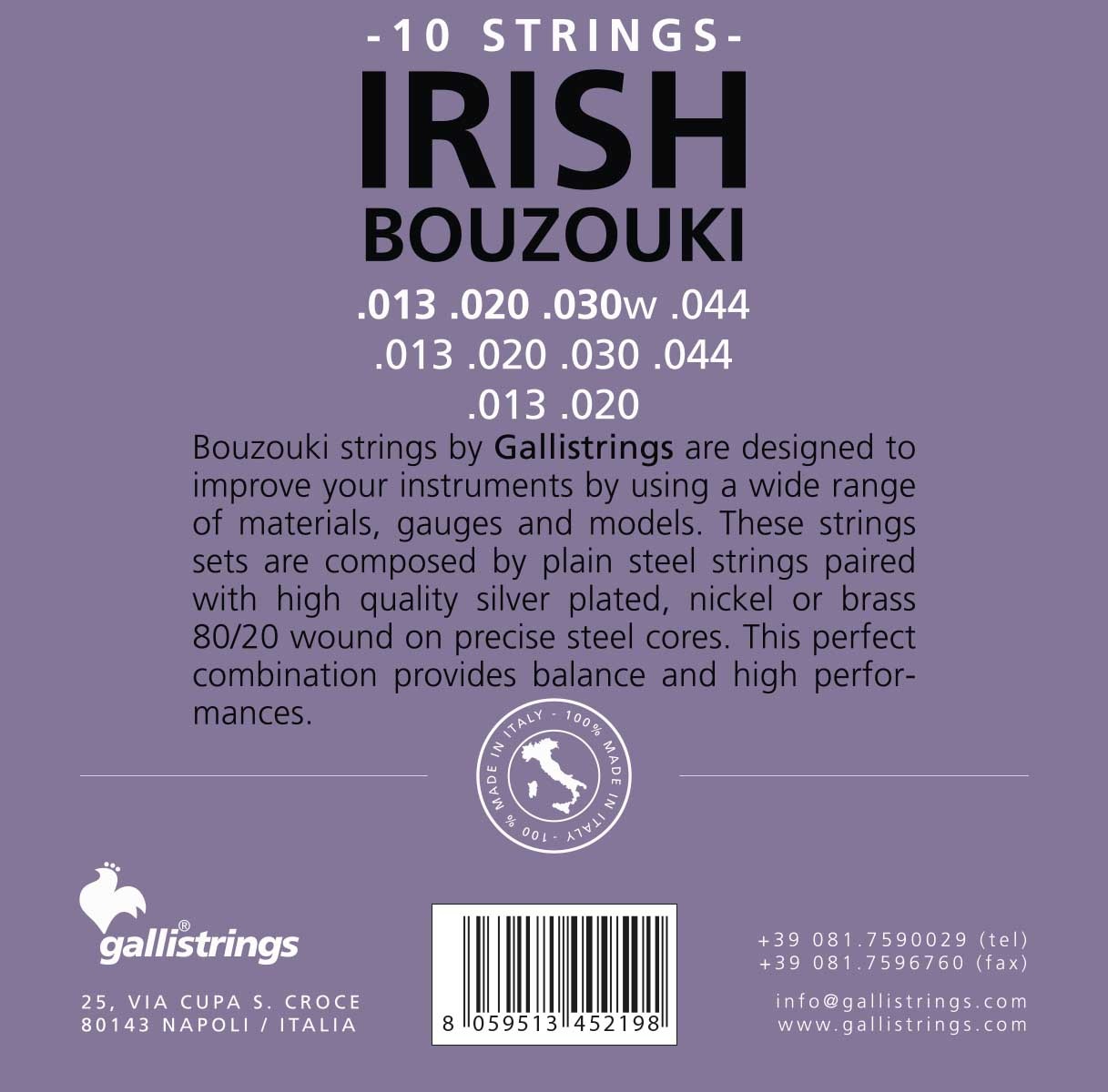 Galli BP90 CM Irish Bouzouki Custom Medium (obrázek 3)