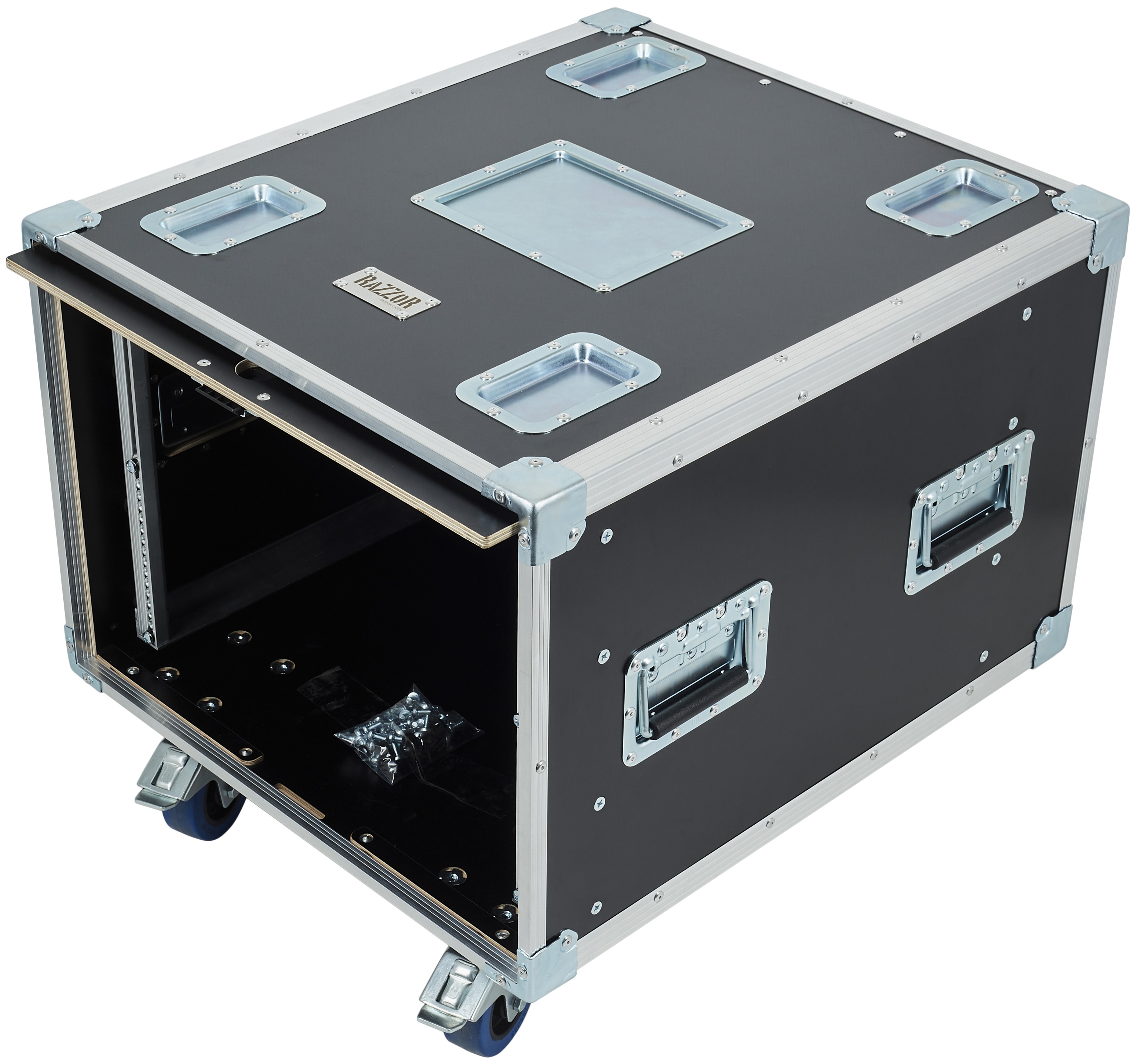 Razzor Cases 8U sliding door rack 512 pro Nexo NXAMP4x2MK2 odpružený, (obrázek 4)