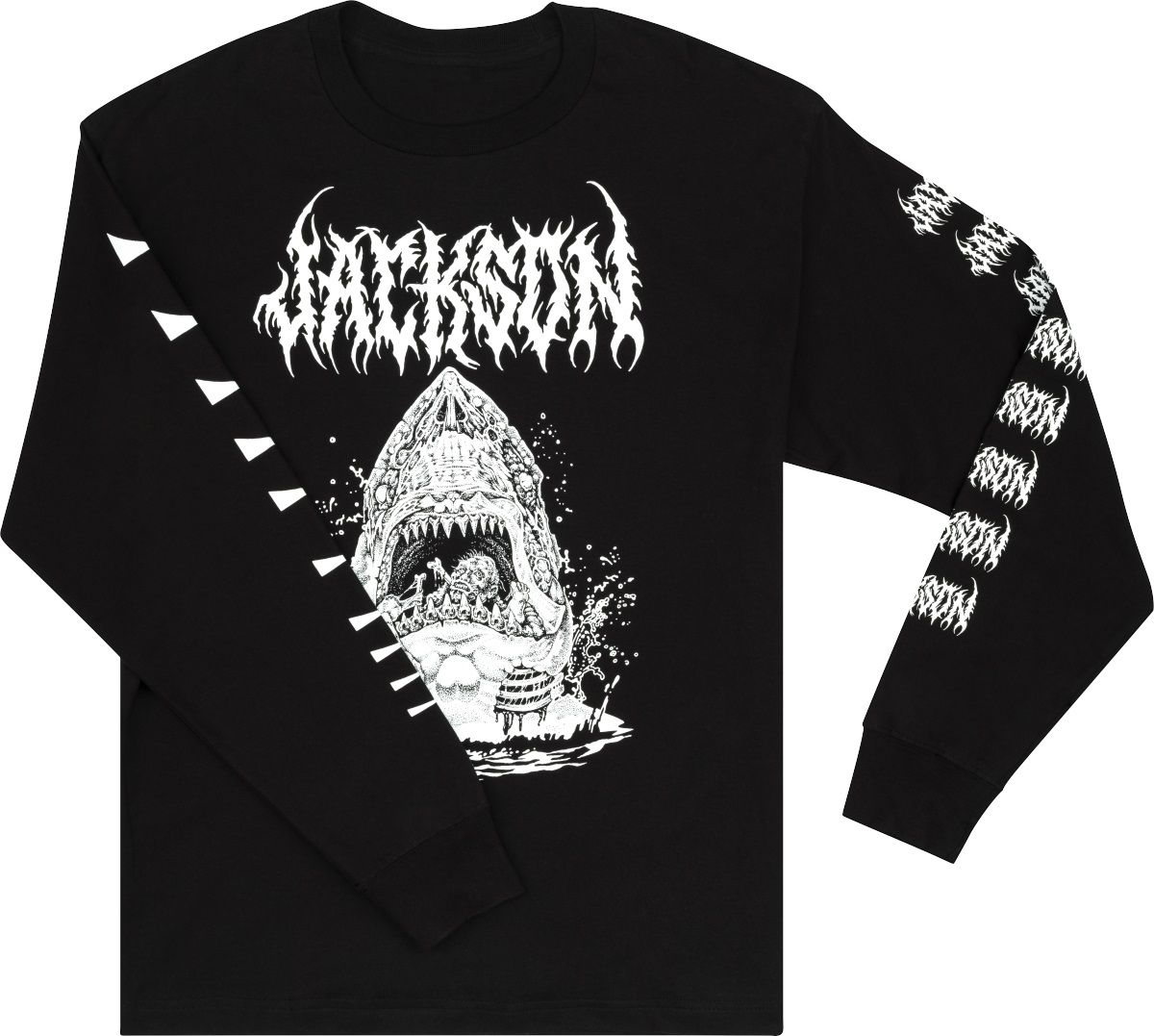 Jackson Sharkrot L/S T-Shirt Black XL (obrázek 3)
