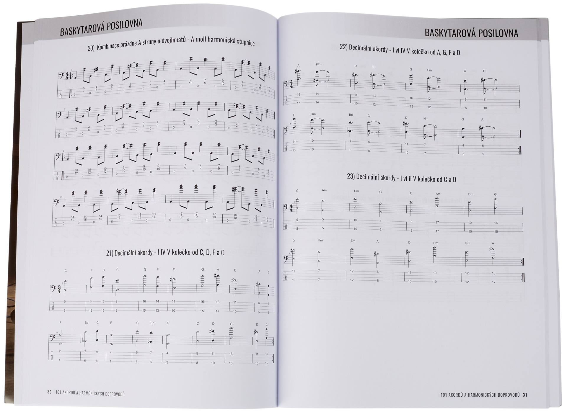 Baskytarová posilovna 101 akordů a harmonických doprovodů (obrázek 4)