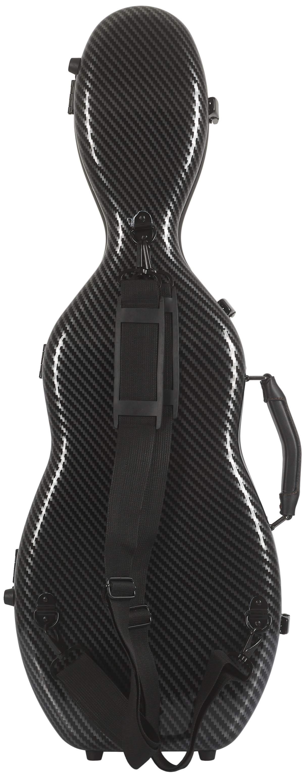 Bacio Instruments Fiberglass Violin Case Cello Style BK (obrázek 3)