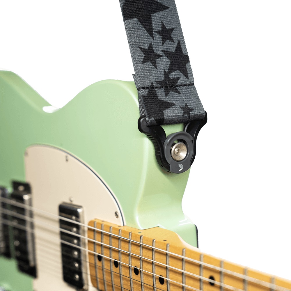 D'Addario Auto Lock Guitar Strap Skater Stars (obrázek 4)