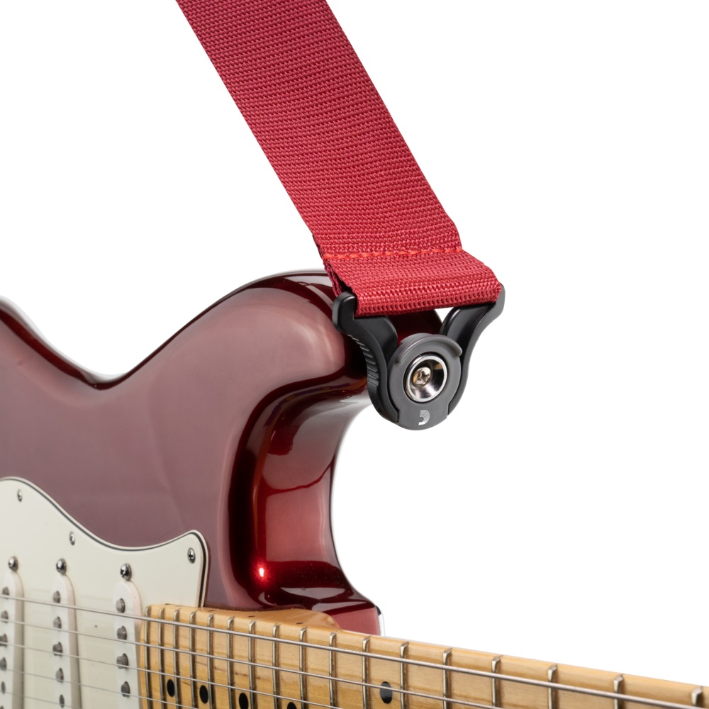 D'Addario Auto Lock Polypro Guitar Strap Red (obrázek 4)