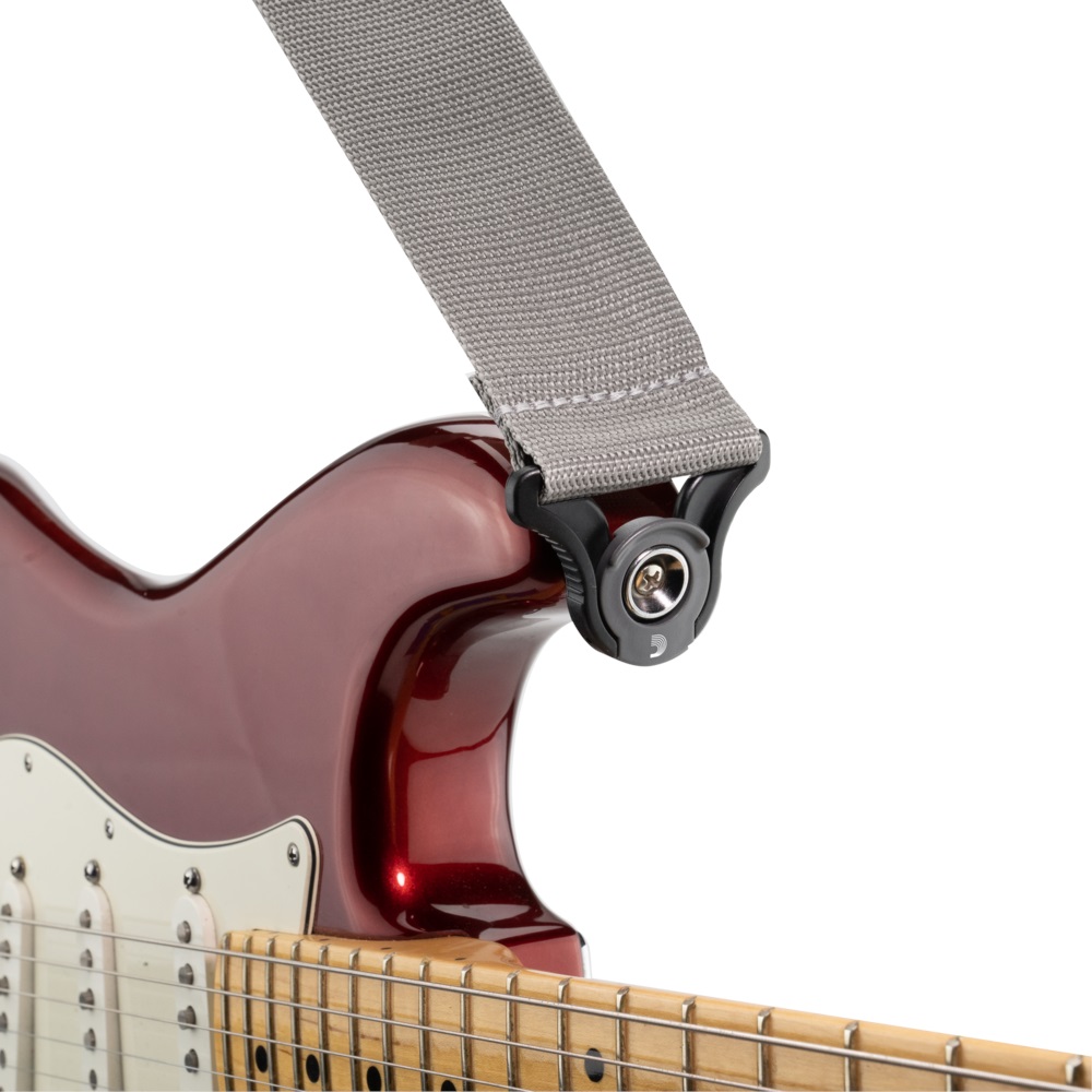 D'Addario Auto Lock Polypro Guitar Strap Silver (obrázek 4)