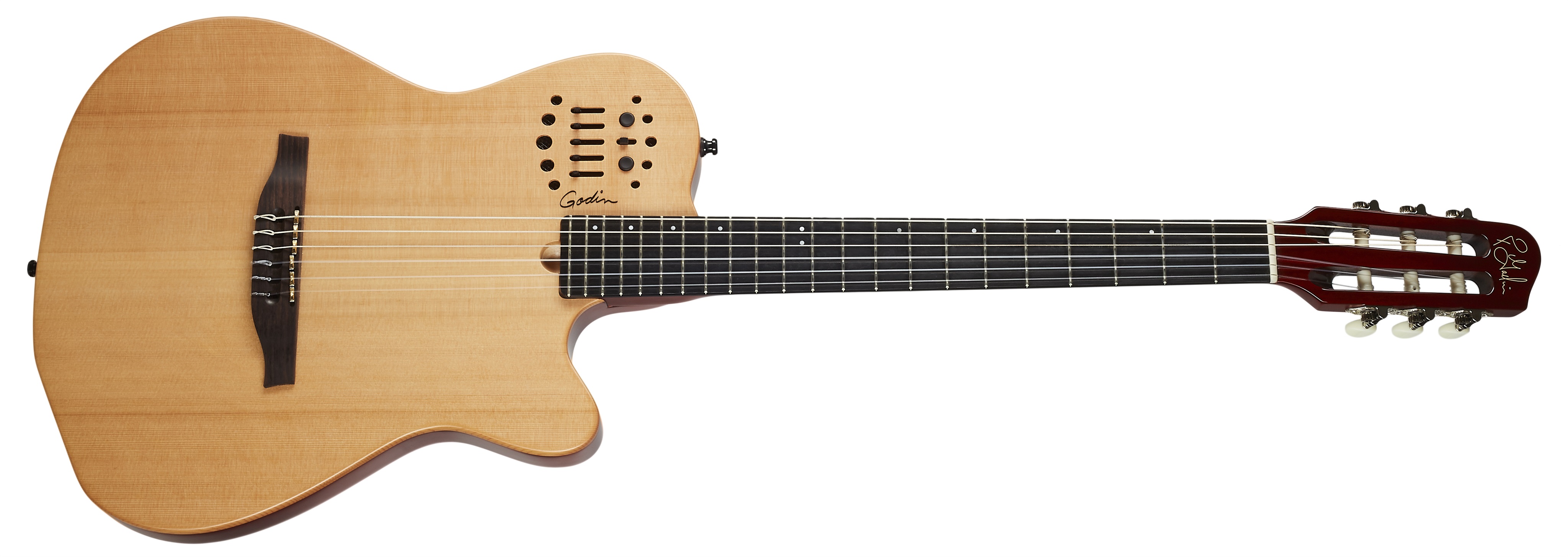 Levně Godin Multiac ACS-SA SLIM Nylon Natural SG