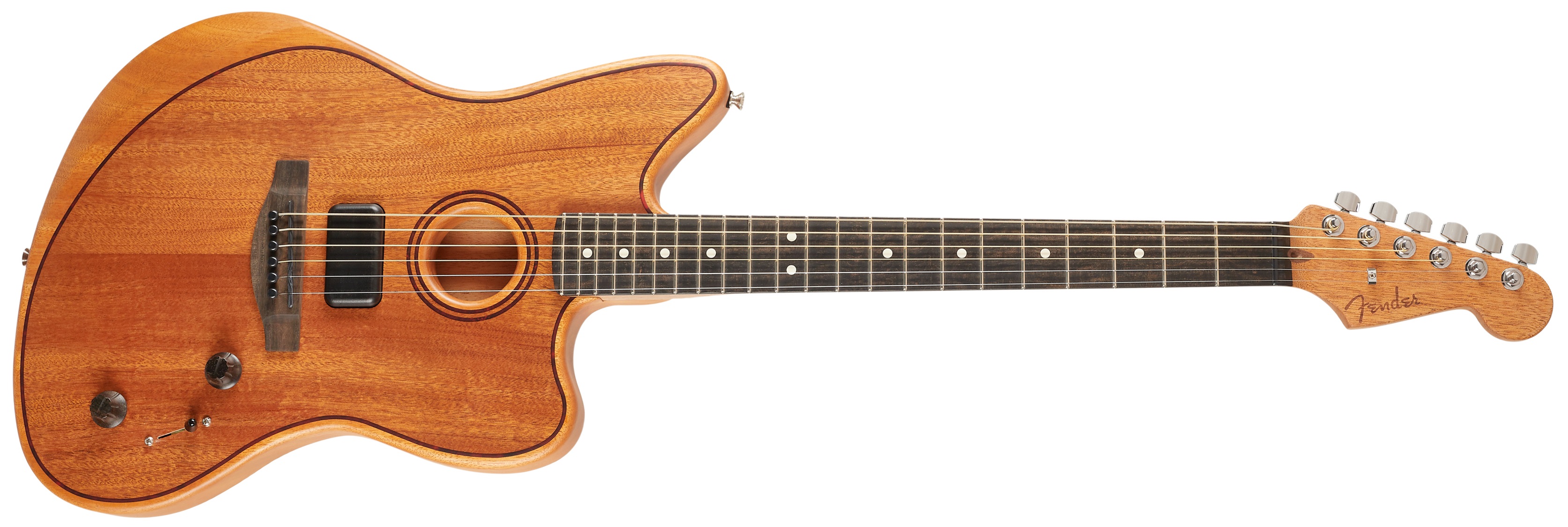 Levně Fender American Acoustasonic Jazzmaster All-Mahogany EB NA